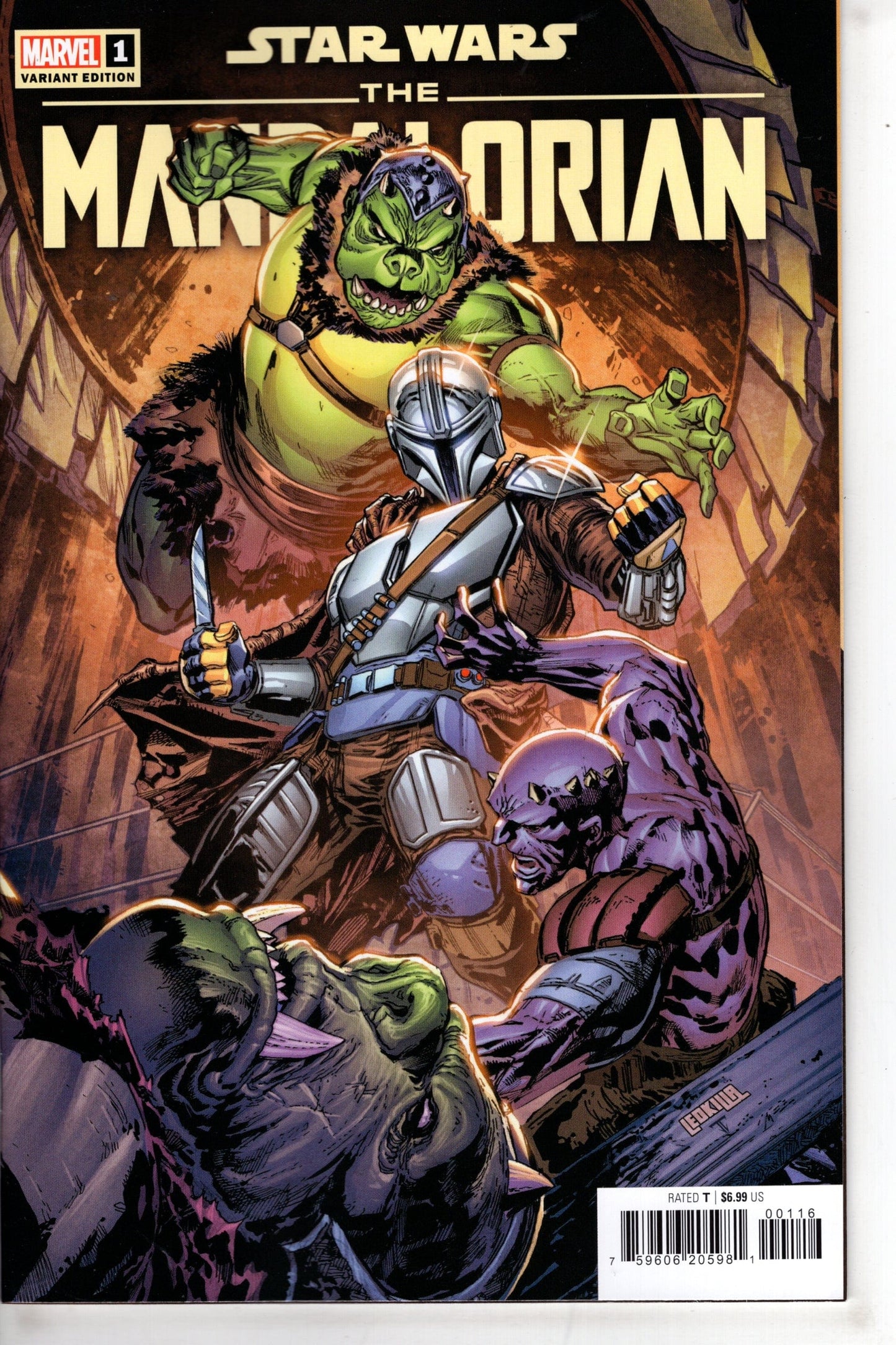 MARVEL PRH COMIC BOOK STAR WARS MANDALORIAN 2 #1 25 COPY INCV KEN LASHLEY VAR