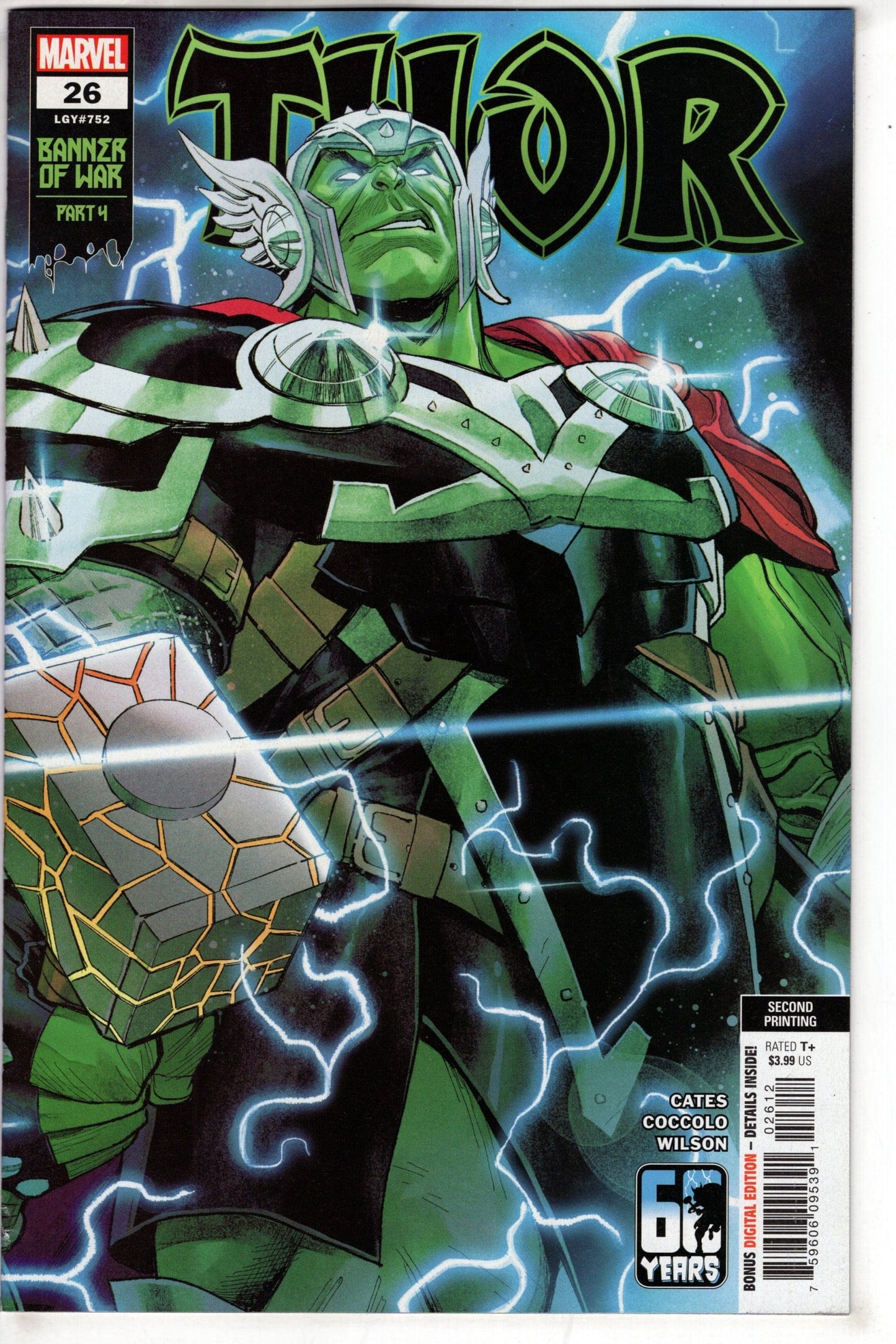 MARVEL PRH COMIC BOOK THOR #26 2ND PTG COCCOLO VARIANT