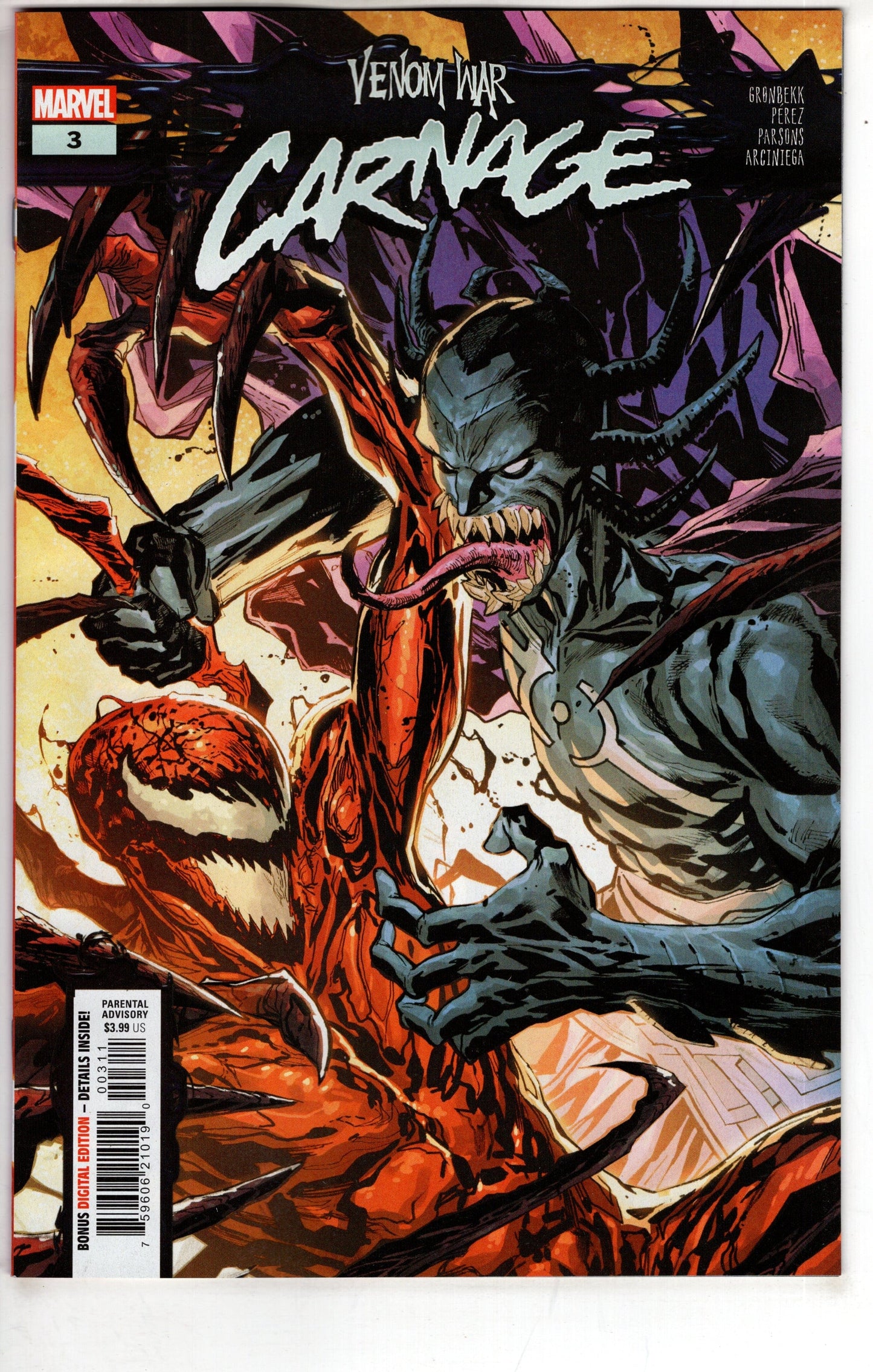 MARVEL PRH COMIC BOOK VENOM WAR CARNAGE #3 (OF 3)