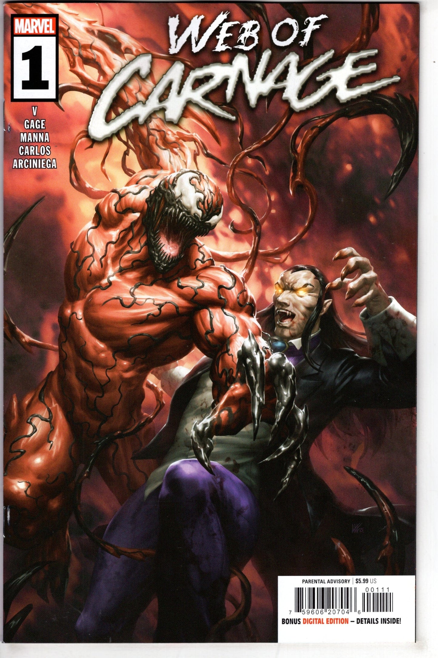MARVEL PRH COMIC BOOK WEB OF CARNAGE #1