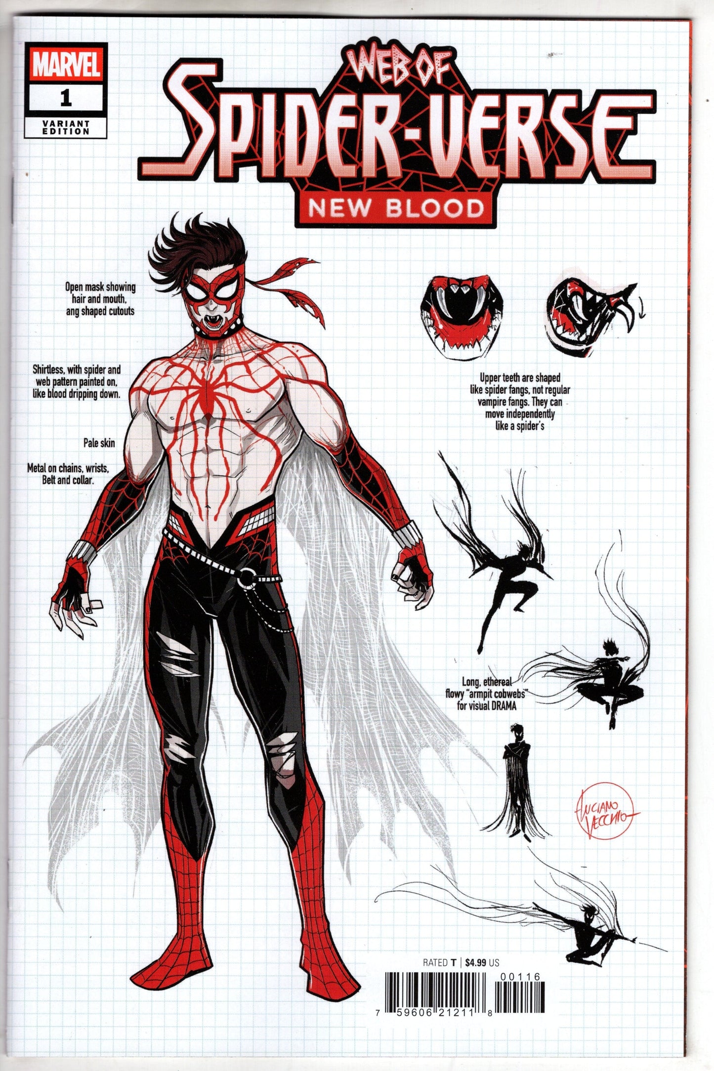 MARVEL PRH COMIC BOOK Web Of Spider-Verse: New Blood #1 Luciano Vecchio Design Variant
