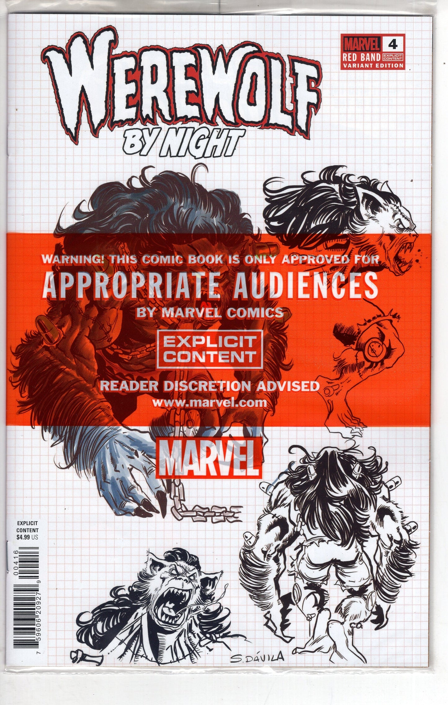 MARVEL PRH COMIC BOOK WEREWOLF BY NIGHT RED BAND #4 (POLYBAG) VARIANT