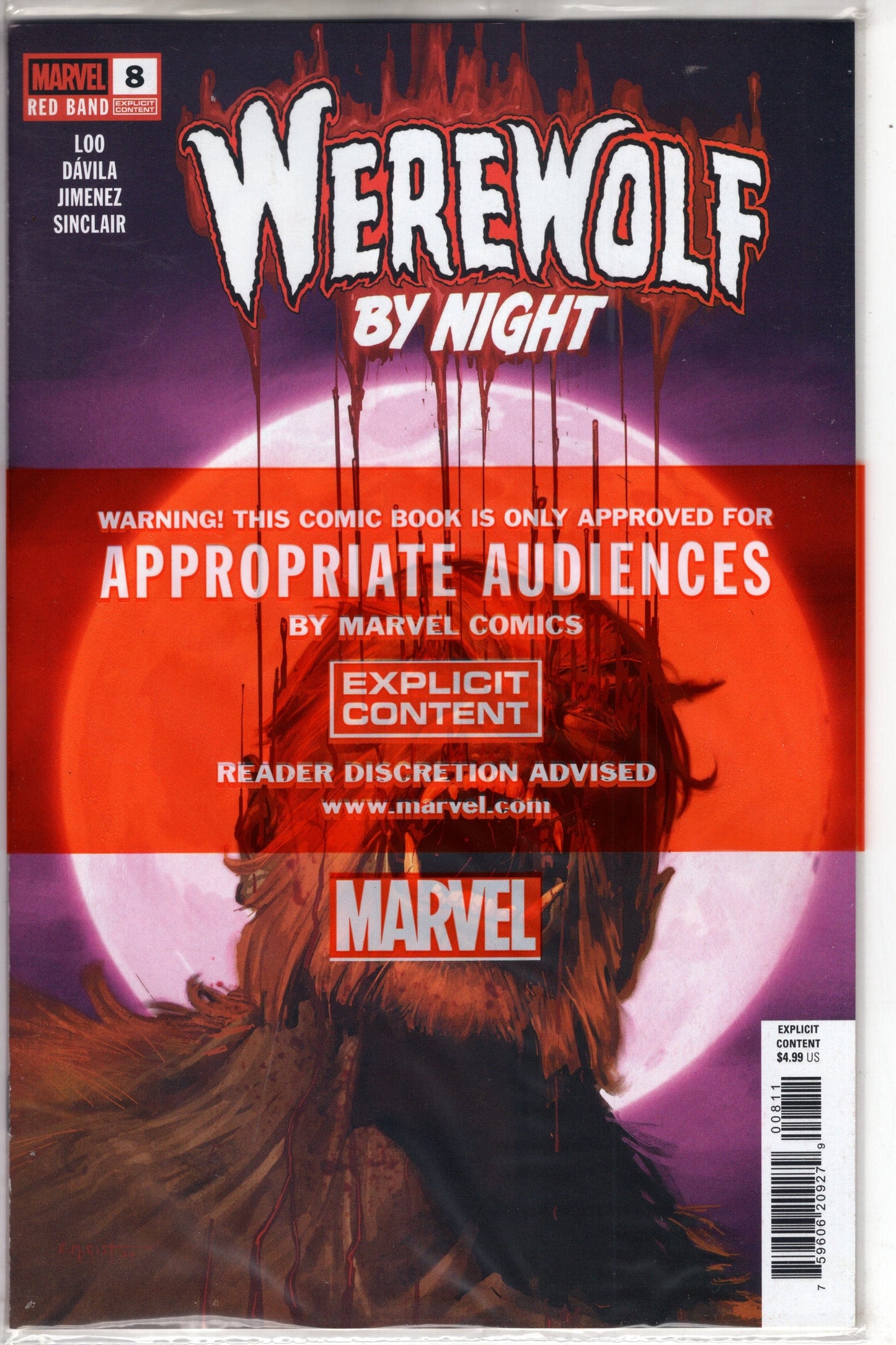 MARVEL PRH COMIC BOOK Werewolf By Night Red Band #8 (Polybag)