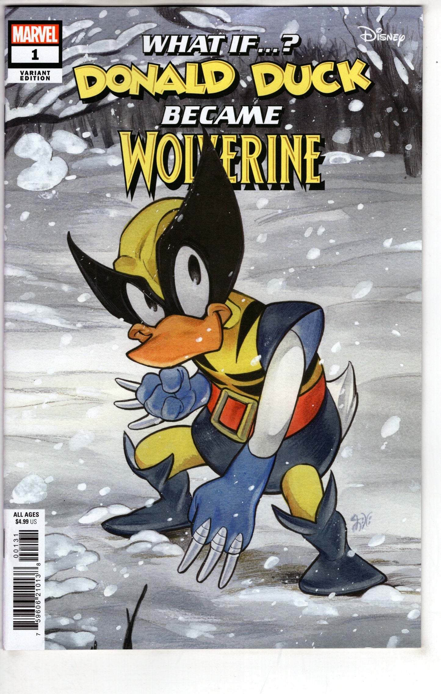 MARVEL PRH COMIC BOOK WHAT IF DONALD DUCK BECAME WOLVERINE #1 PEACH MOMOKO VAR