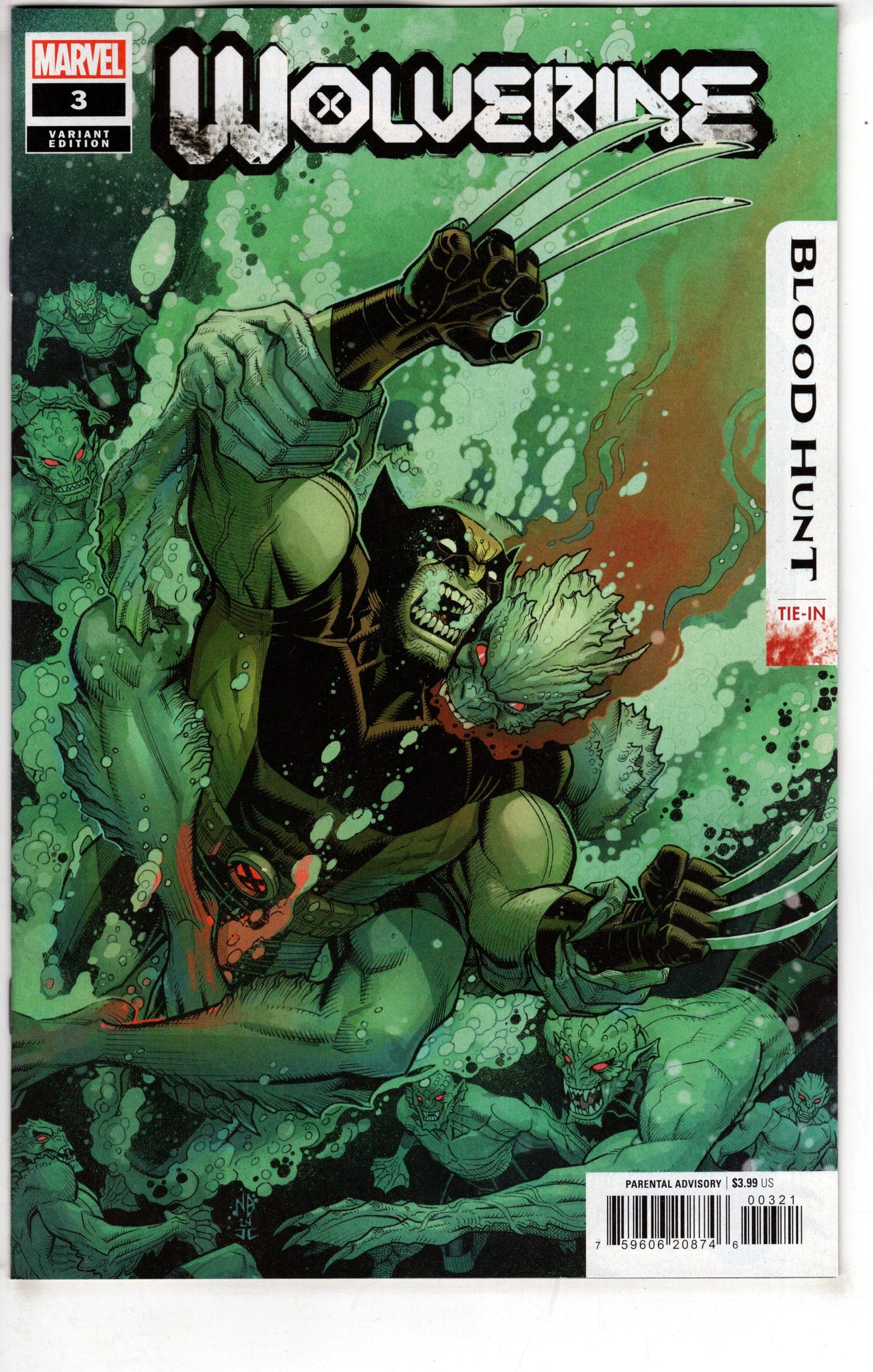 MARVEL PRH COMIC BOOK WOLVERINE BLOOD HUNT #3 NICK BRADSHAW VAR