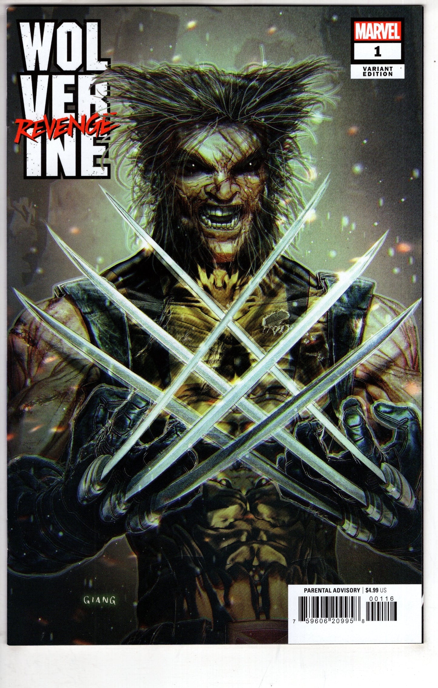 MARVEL PRH COMIC BOOK Wolverine: Revenge #1 John Giang Variant