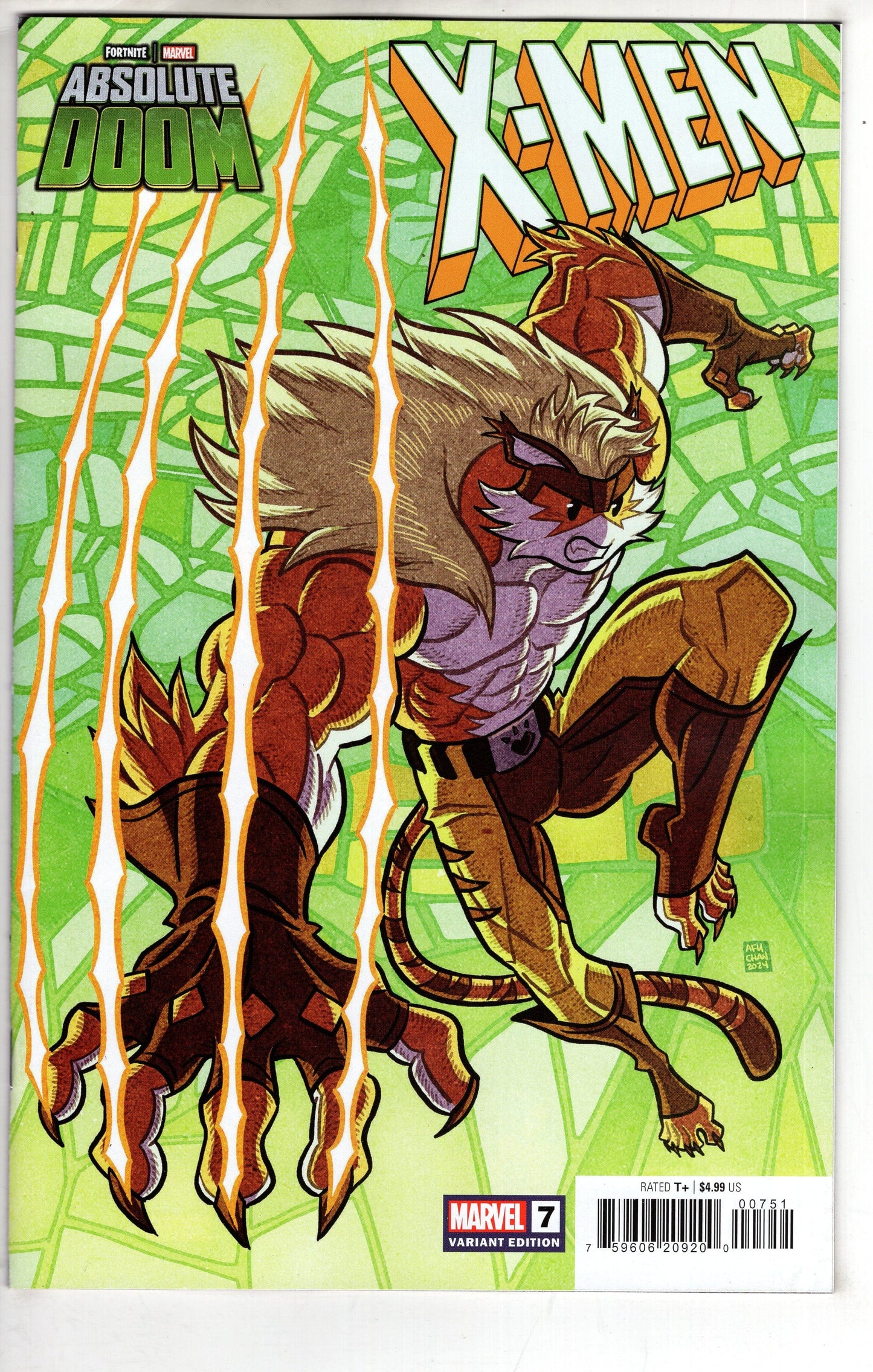 MARVEL PRH COMIC BOOK X-MEN #7 AFU CHAN MARVEL FORTNITE MEOWTOOTH VAR