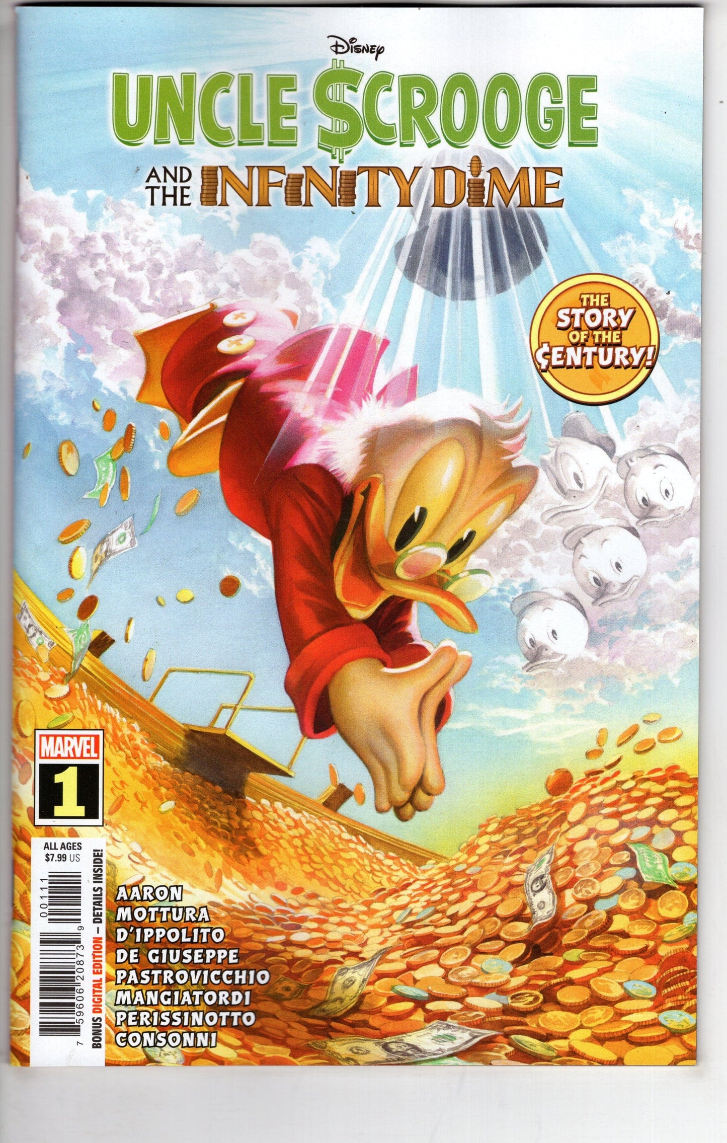 MARVEL PRH COMIC BOOKS UNCLE SCROOGE INFINITY DIME #1 ALEX ROSS CVR A