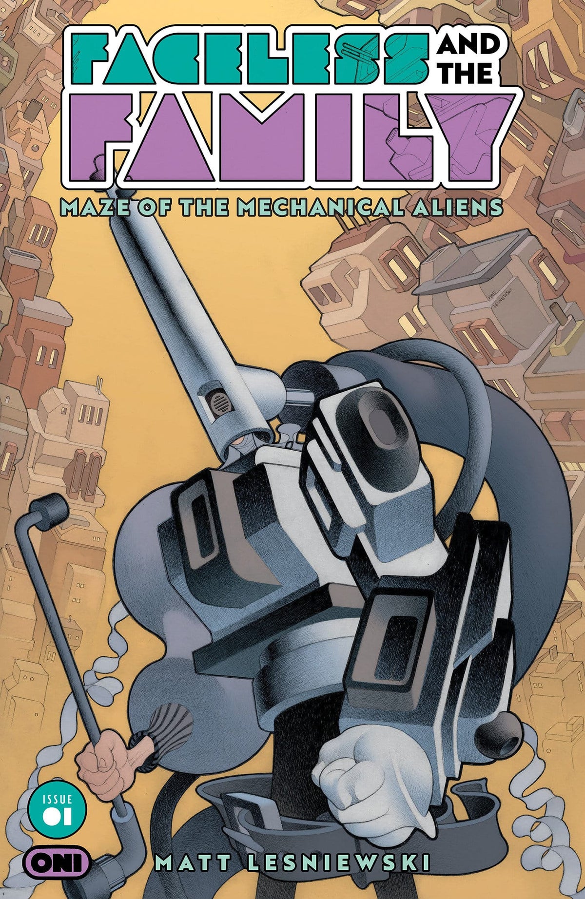 Oni Press NEW LAST WEEK FACELESS AND THE FAMILY MAZE OF THE MECHANICAL ALIENS #1 3rd Printing (VF/NM)