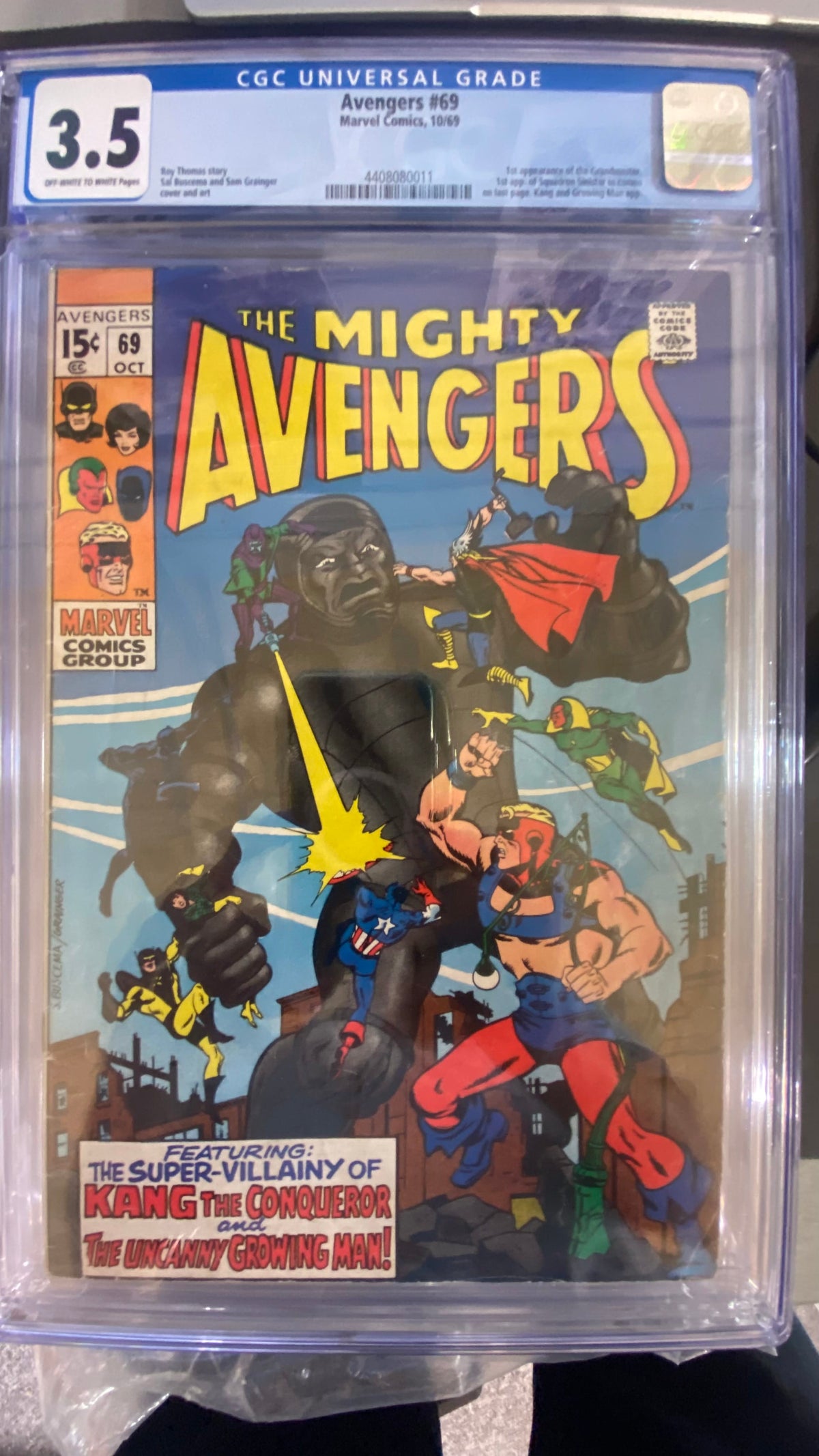 Packrat Comics CGC Comic AVENGERS #69 CGC 3.5