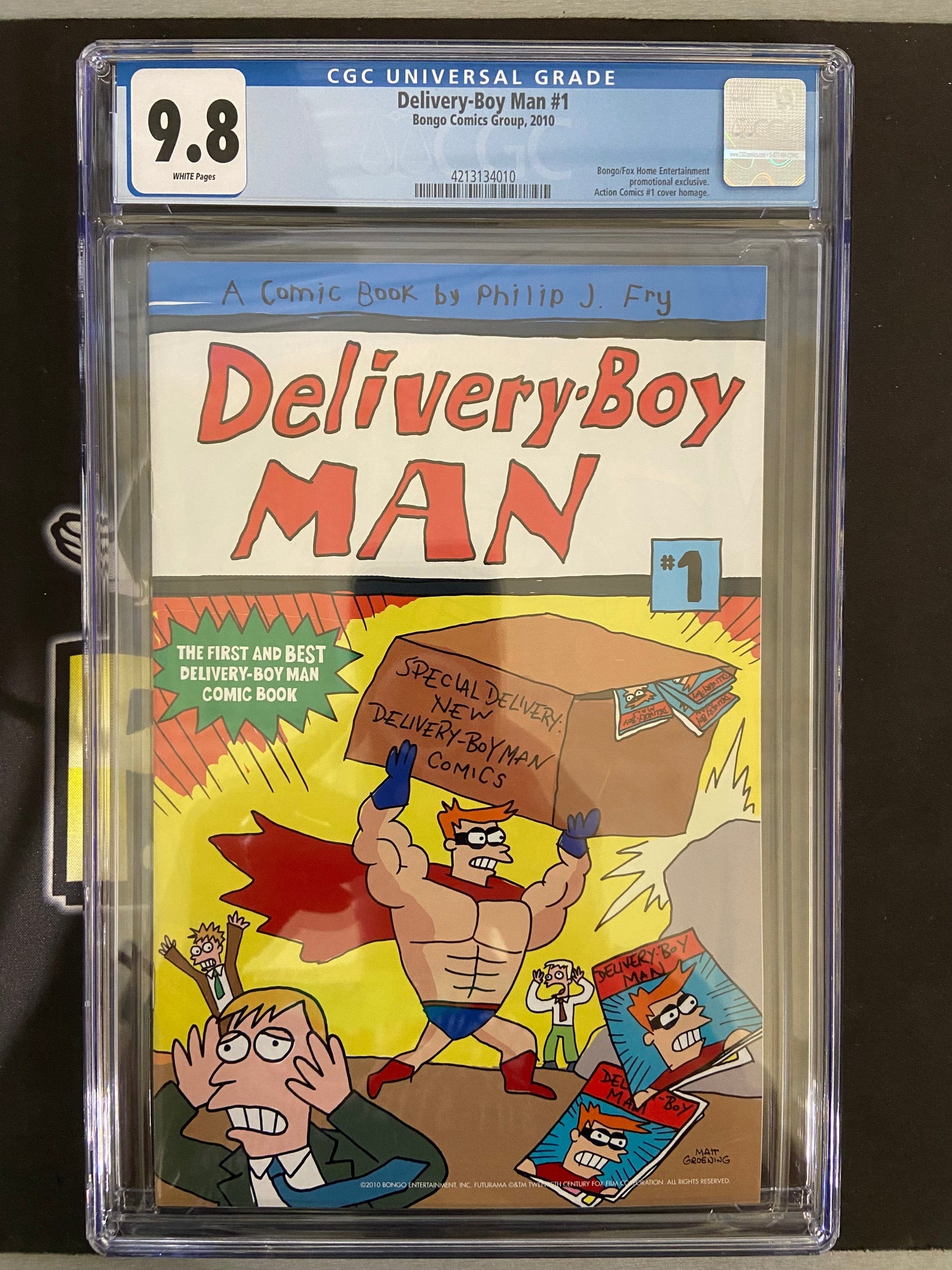 Packrat Comics CGC Delivery-Boy Man #1 Boingo Comics Futurama CGC 9.8 Mint 2010 SDCC Exclusive