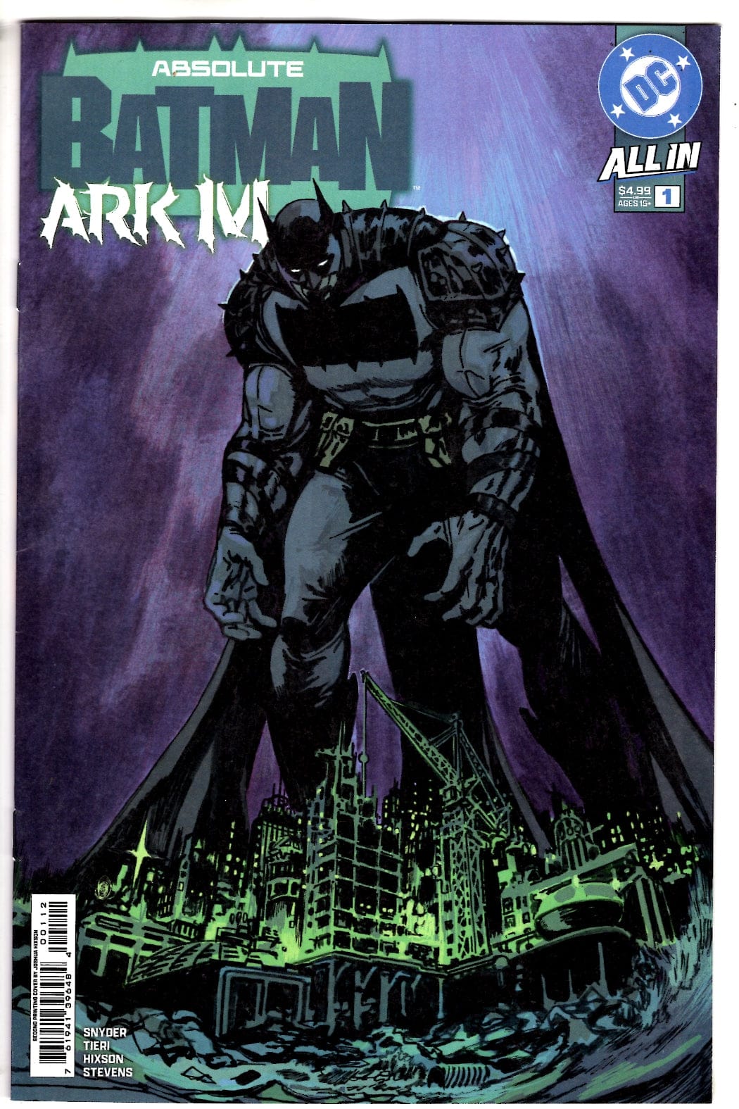 Packrat Comics NEW THIS WEEK ABSOLUTE BATMAN ARK-M SPECIAL #1 (ONE SHOT) Second Printing Cvr A Joshua Hixson (VF/NM)