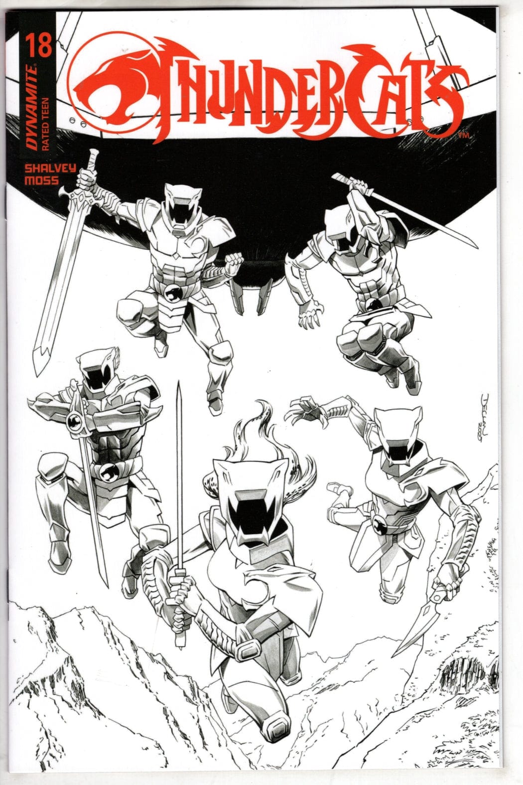 Packrat Comics NEW THIS WEEK THUNDERCATS #18 CVR N INC 1:10 DECLAN SHALVEY LINE ART VAR