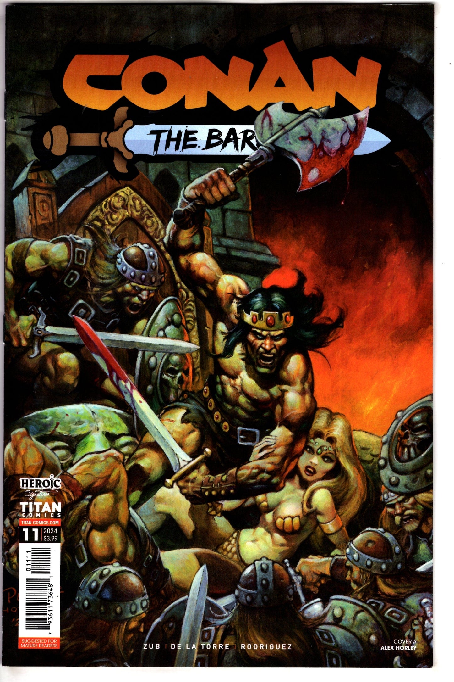 TITAN COMICS COMIC BOOK Conan the Barbarian #11 Cover A Horley (Mature)