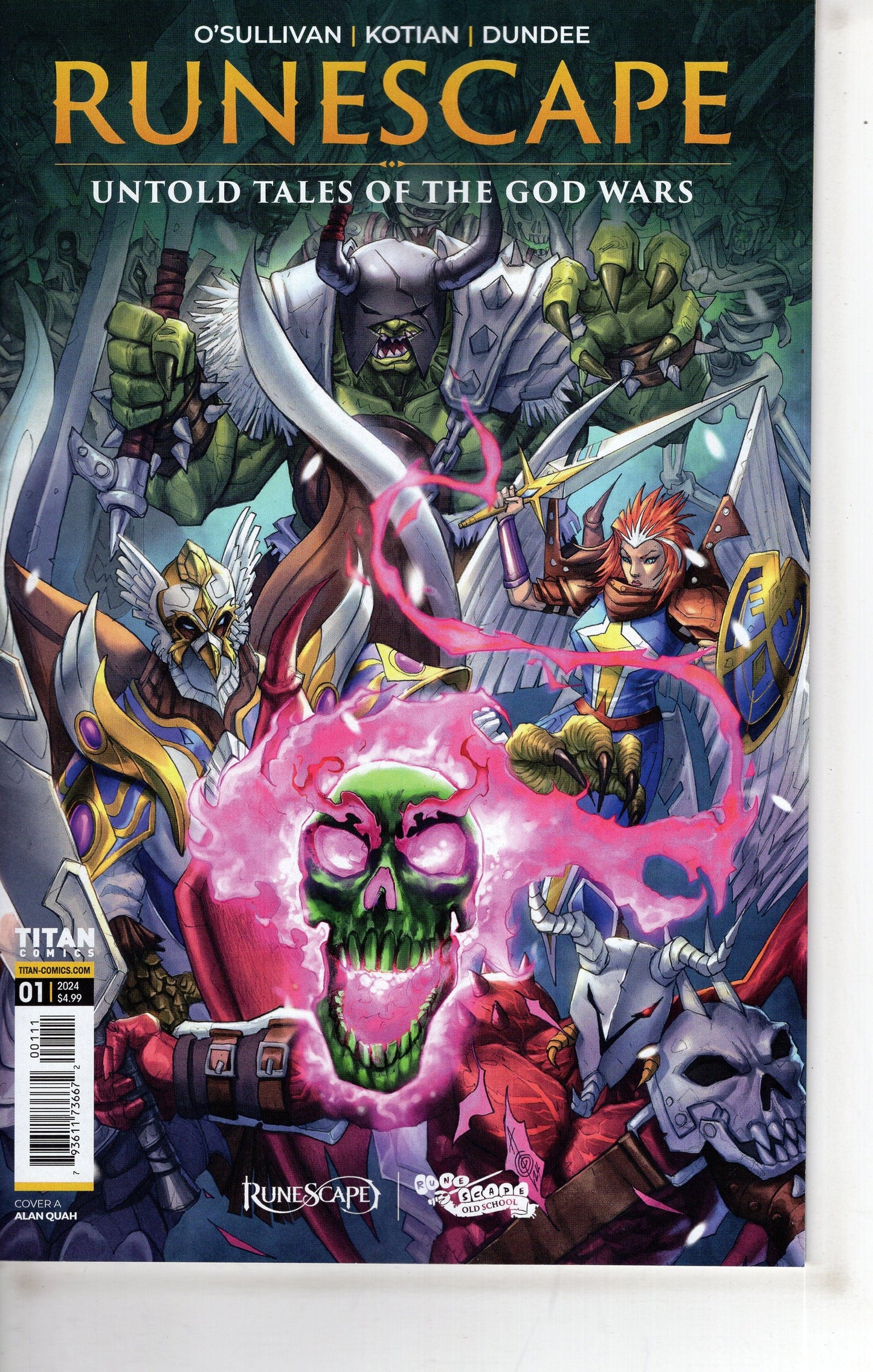 TITAN COMICS COMIC BOOK Runescape Untold Tales God Wars #1 Cover A Alan Quah (Mature)