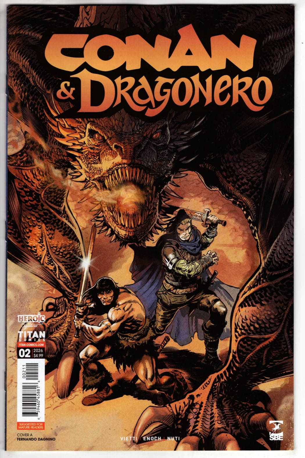 Titan Comics NEW THIS WEEK CONAN AND DRAGONERO #2 (OF 7) CVR A FERNANDO DAGNINO (MR) (VF/NM)