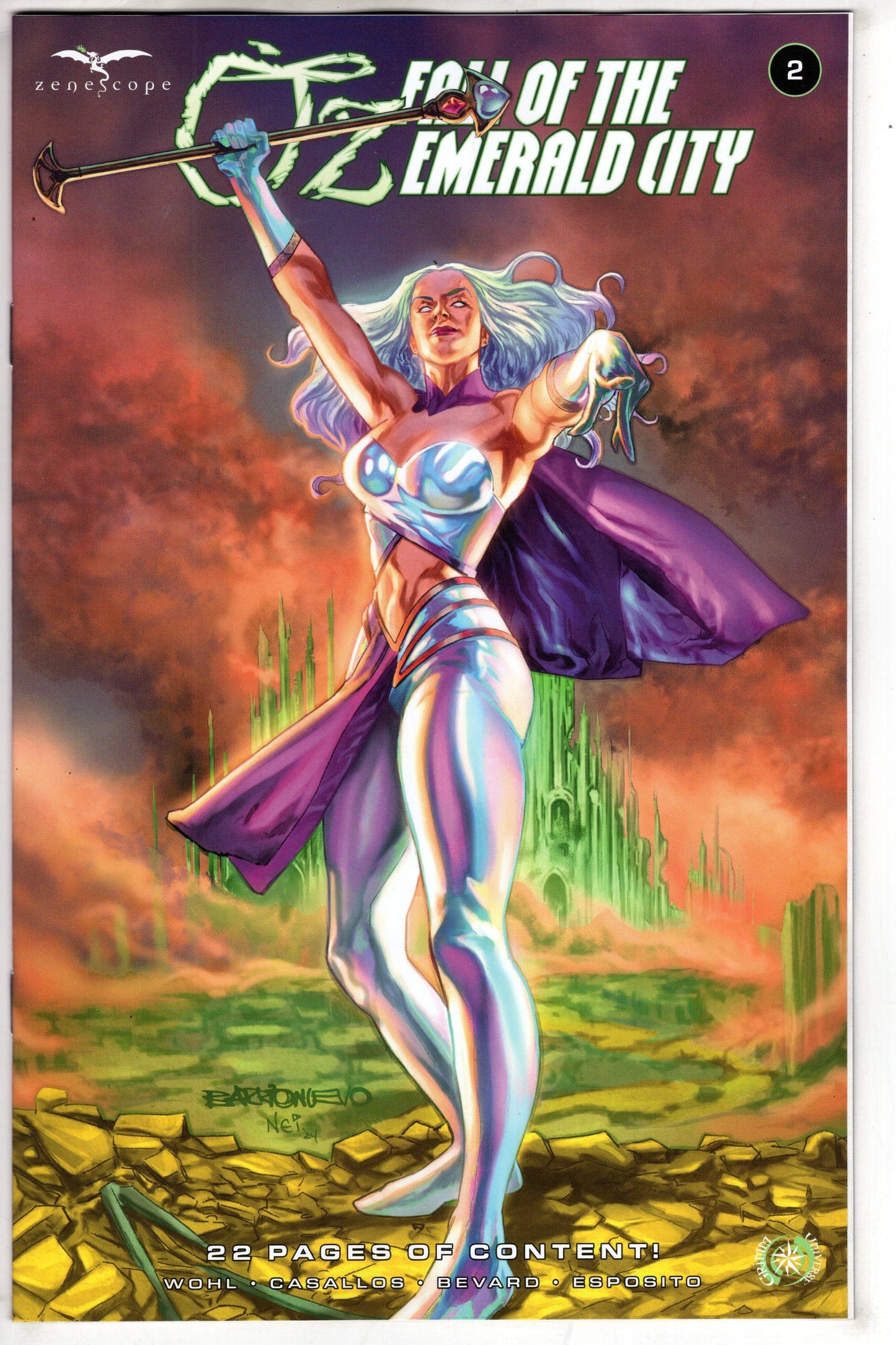 ZENESCOPE ENTERTAINMENT INC COMIC BOOK Oz Fall Of Emerald City #2 (Of 3) Cover A Al Barrionuevo