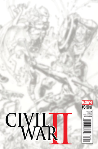 CIVIL WAR II #3 (OF 8) GI B&W VIRGIN CONNECTING D VAR - Packrat Comics