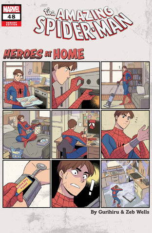 AMAZING SPIDER-MAN #48 GURIHIRU HEROES AT HOME VAR FINE - Packrat Comics