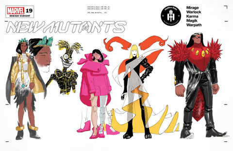 NEW MUTANTS #19 LINS CHARACTER DESIGN VAR GALA - Packrat Comics