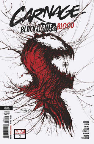 CARNAGE BLACK WHITE AND BLOOD #1 (OF 4) 2ND PTG GLEASON VAR - Packrat Comics
