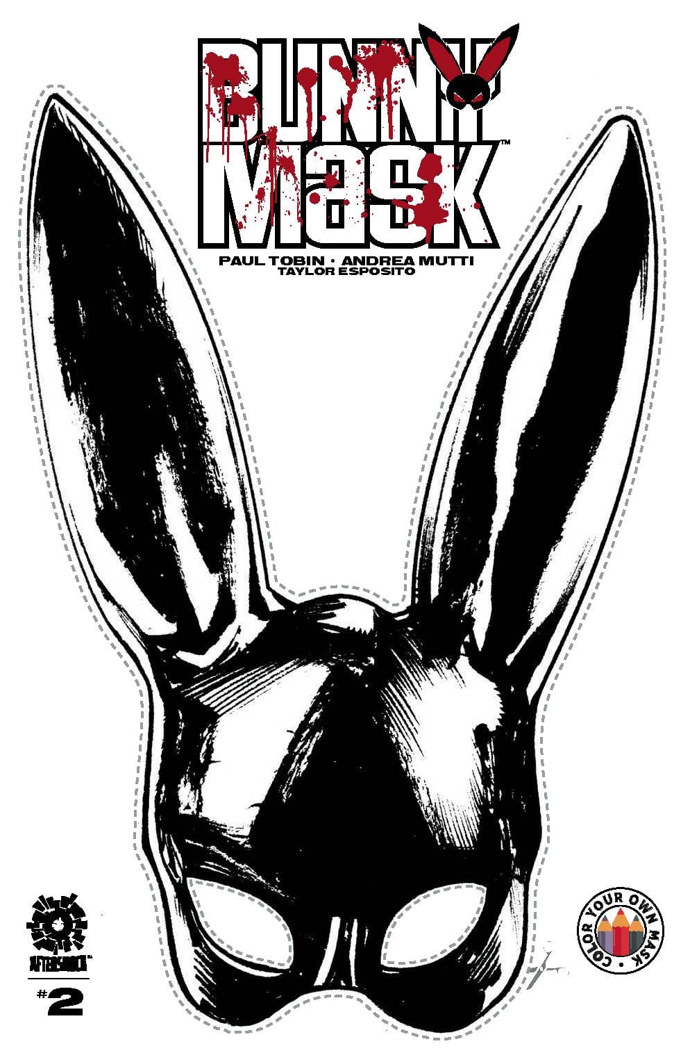 AFTERSHOCK COMICS comic books BUNNY MASK #2 COLOR YOUR OWN MASK VARIANT