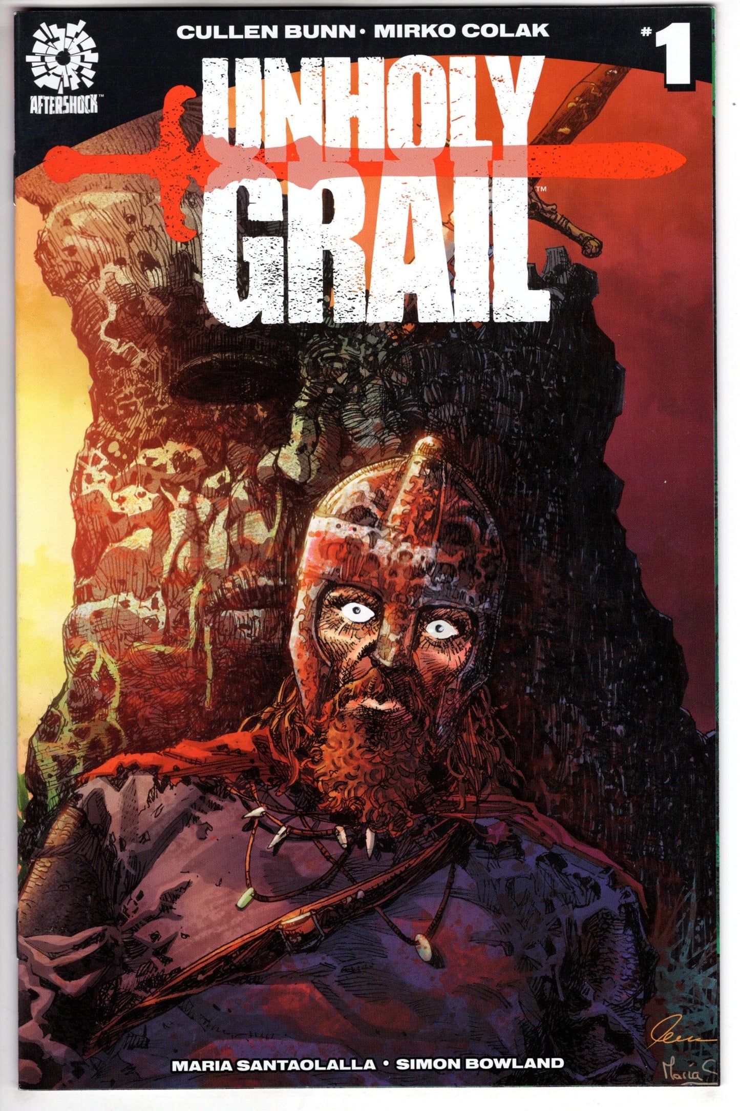 AFTERSHOCK COMICS UNHOLY GRAIL #1 CVR A COLAK