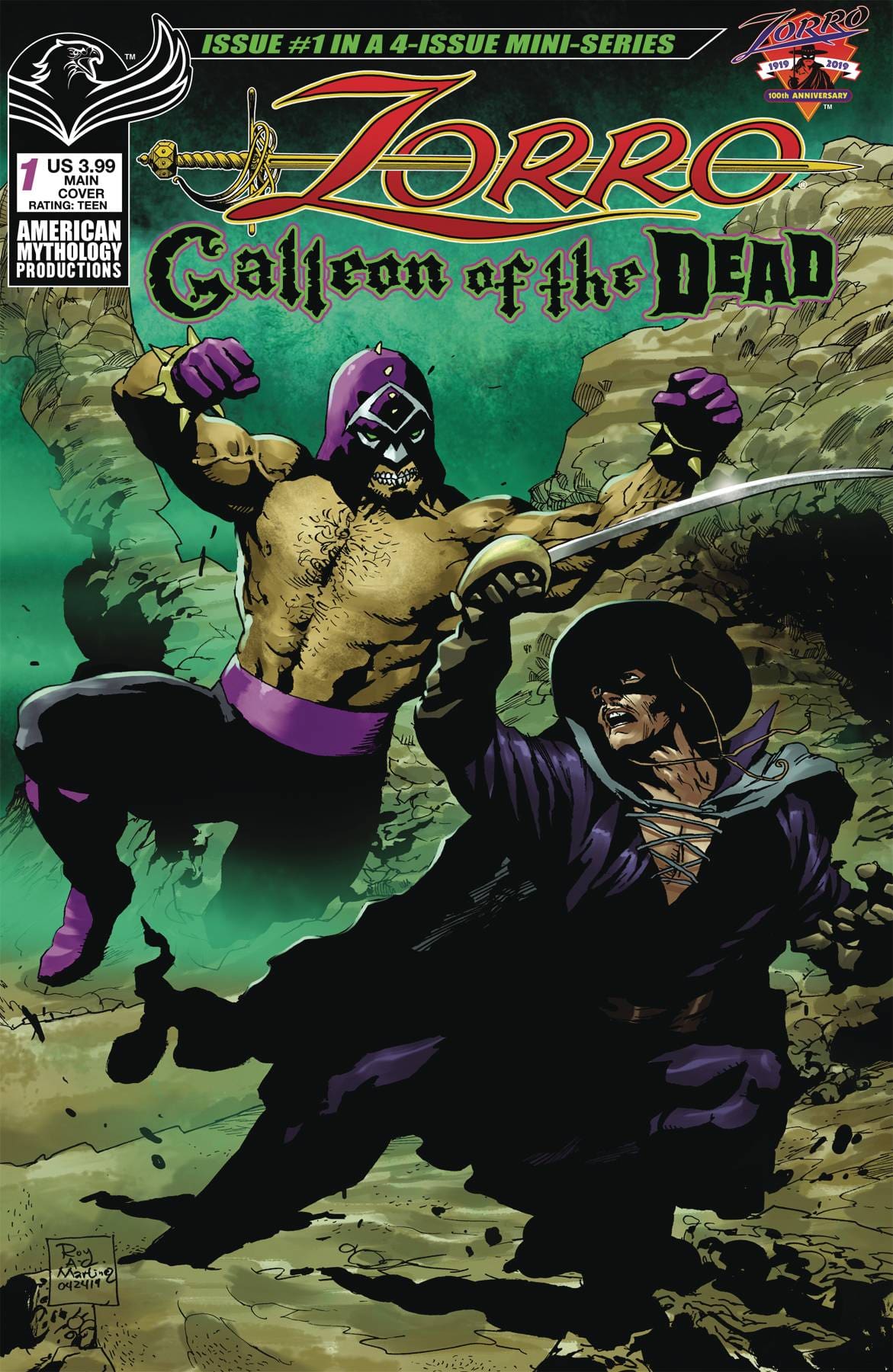 AMERICAN MYTHOLOGY PRODUCTIONS Comics ZORRO GALLEON OF DEAD #1 CVR A MARTINEZ