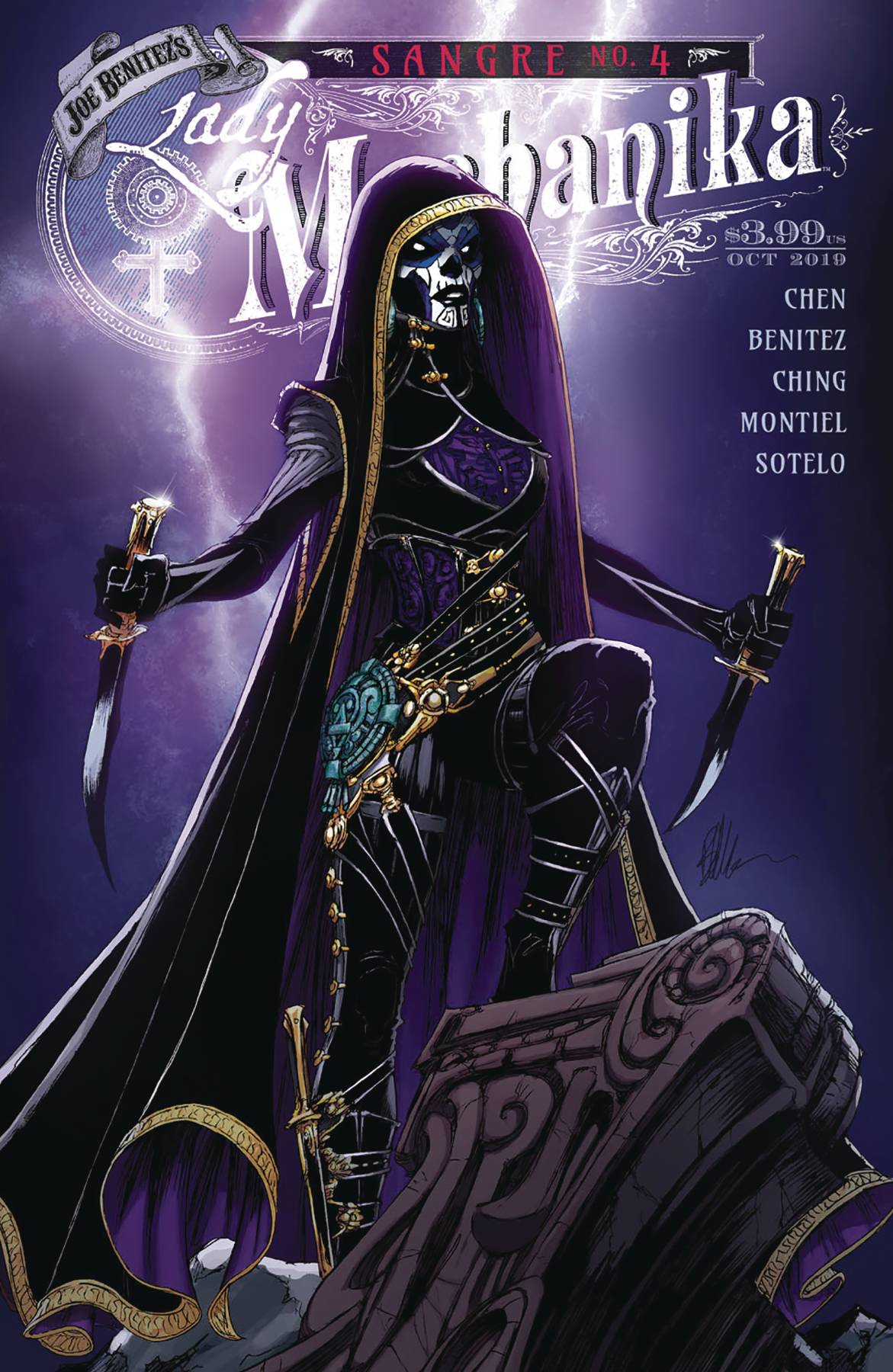 BENITEZ PRODUCTIONS BENITEZ PRODUCTIONS LADY MECHANIKA SANGRE #4 (OF 5) MAIN & MIX VAR CVRS