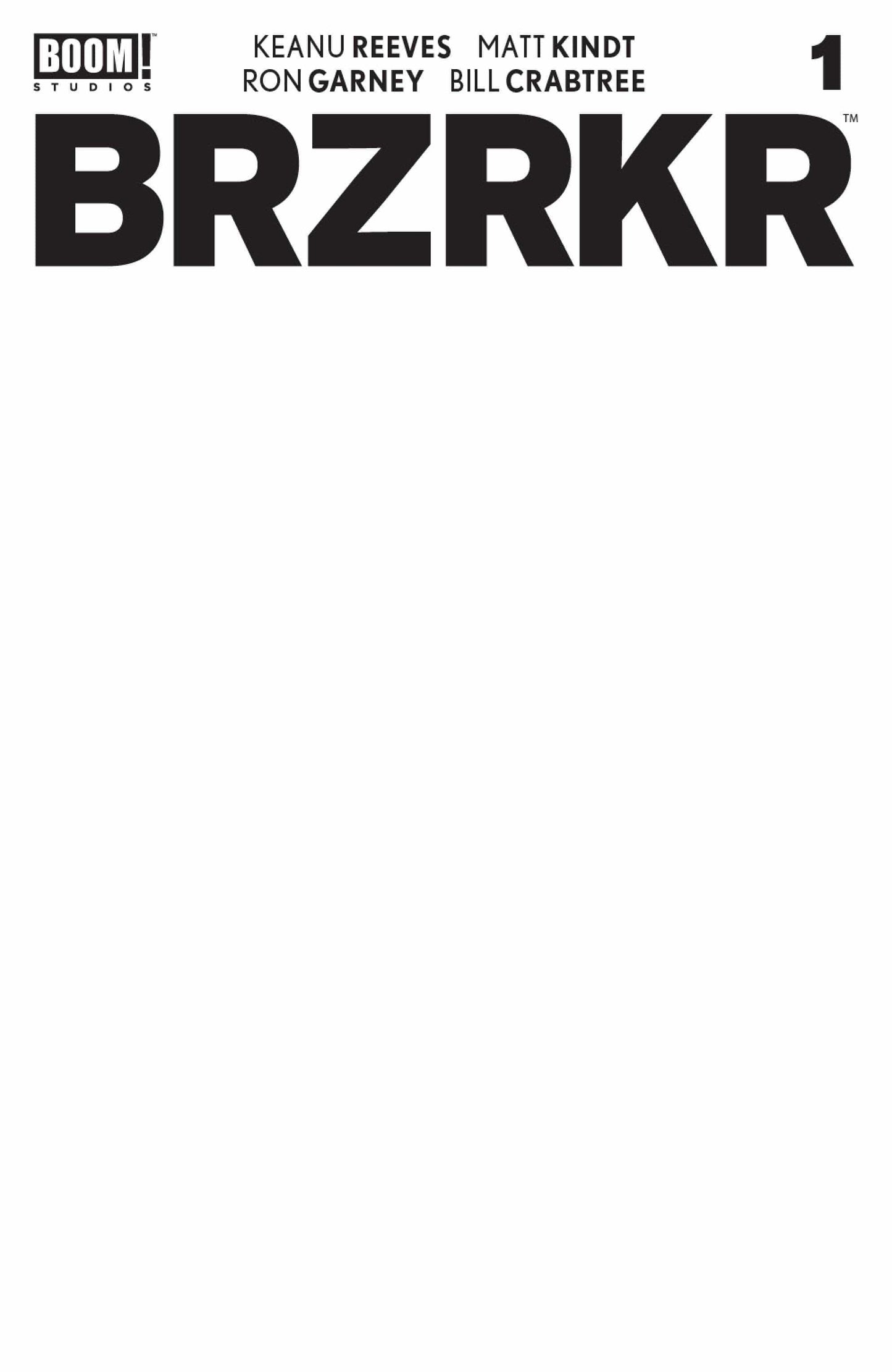 BOOM! STUDIOS COMIC BOOK BRZRKR (BERZERKER) #1 CVR E BLANK SKETCH VAR (MR)