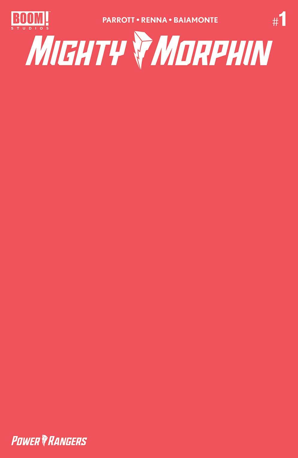 BOOM! STUDIOS COMIC BOOK MIGHTY MORPHIN #1 CVR D BLANK SKETCH VAR