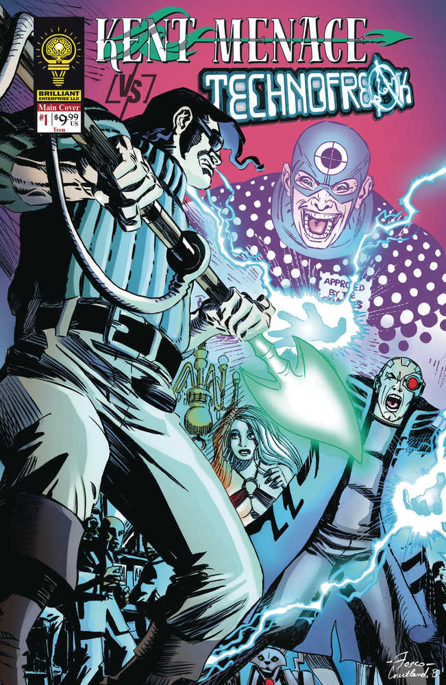 BRILLIANT ENTERPRISE LLC COMIC BOOK Kent Menace vs Technofreak #1 Fosco Cover