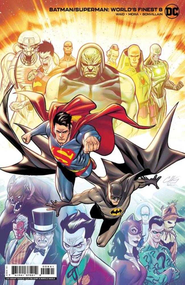 DC Comics COMIC BOOK Batman Superman Worlds Finest #8 Cover D 1 in 50 Clayton Henry Card Stock Variant