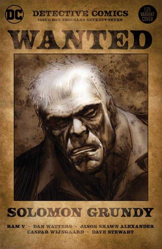 DC Comics COMIC BOOK Detective Comics #1077 Cover D 1 in 25 Liam Sharp Card Stock Variant