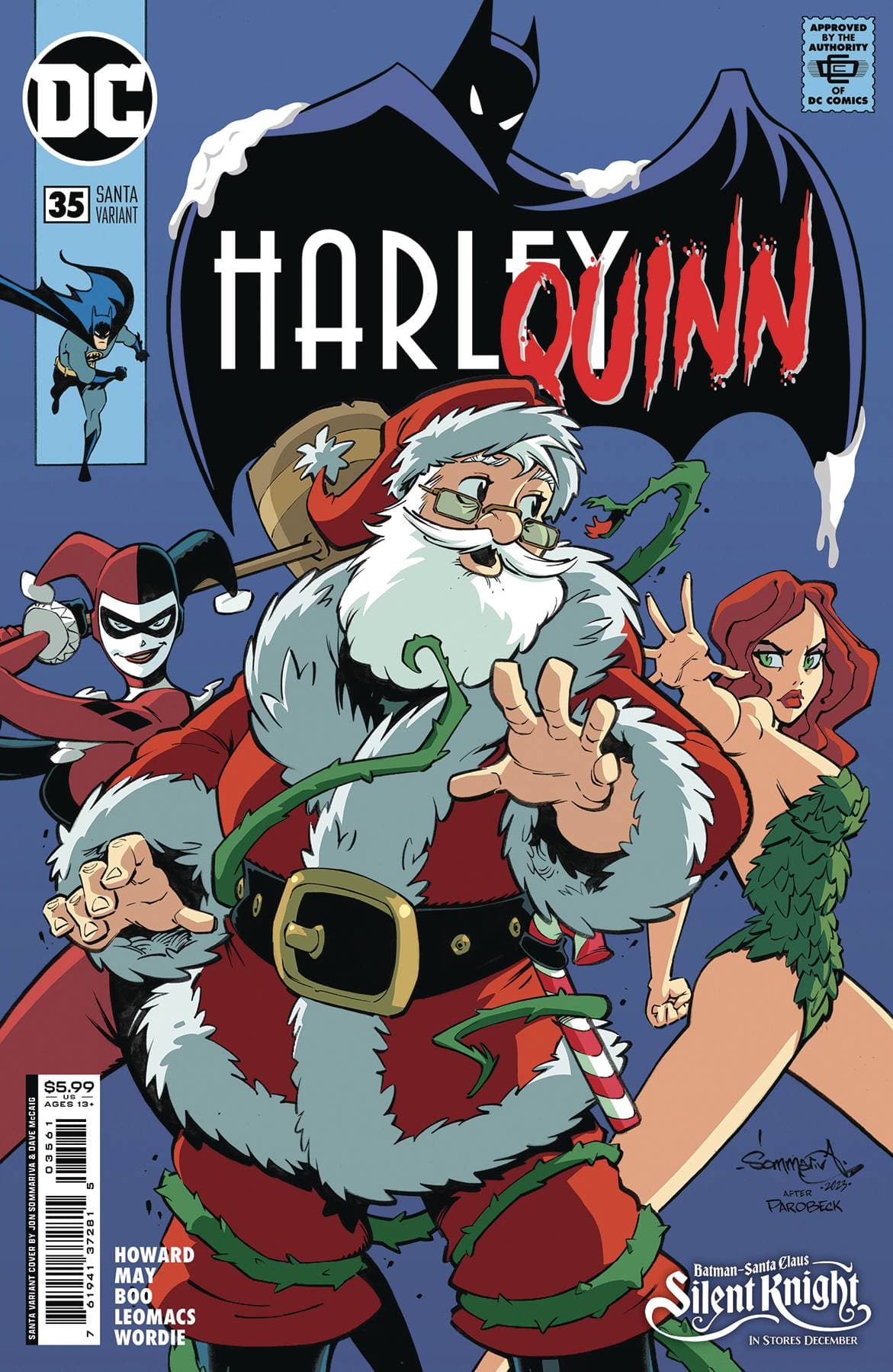 DC COMICS COMIC BOOK HARLEY QUINN #35 CVR C JON SOMMARIVA SANTA CSV