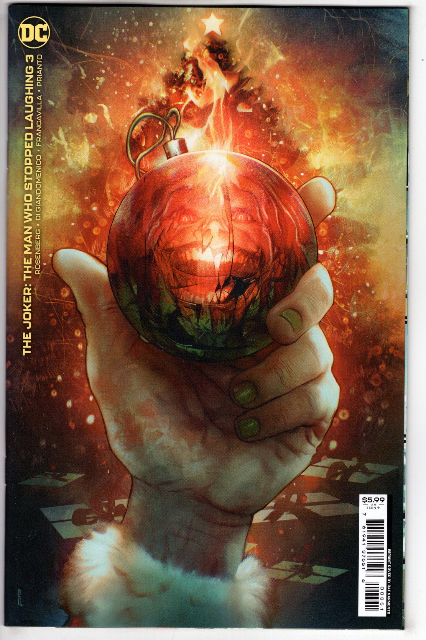 DC Comics COMIC BOOK Joker The Man Who Stopped Laughing #3 Cover D Rafael Sarmento Holiday Variant