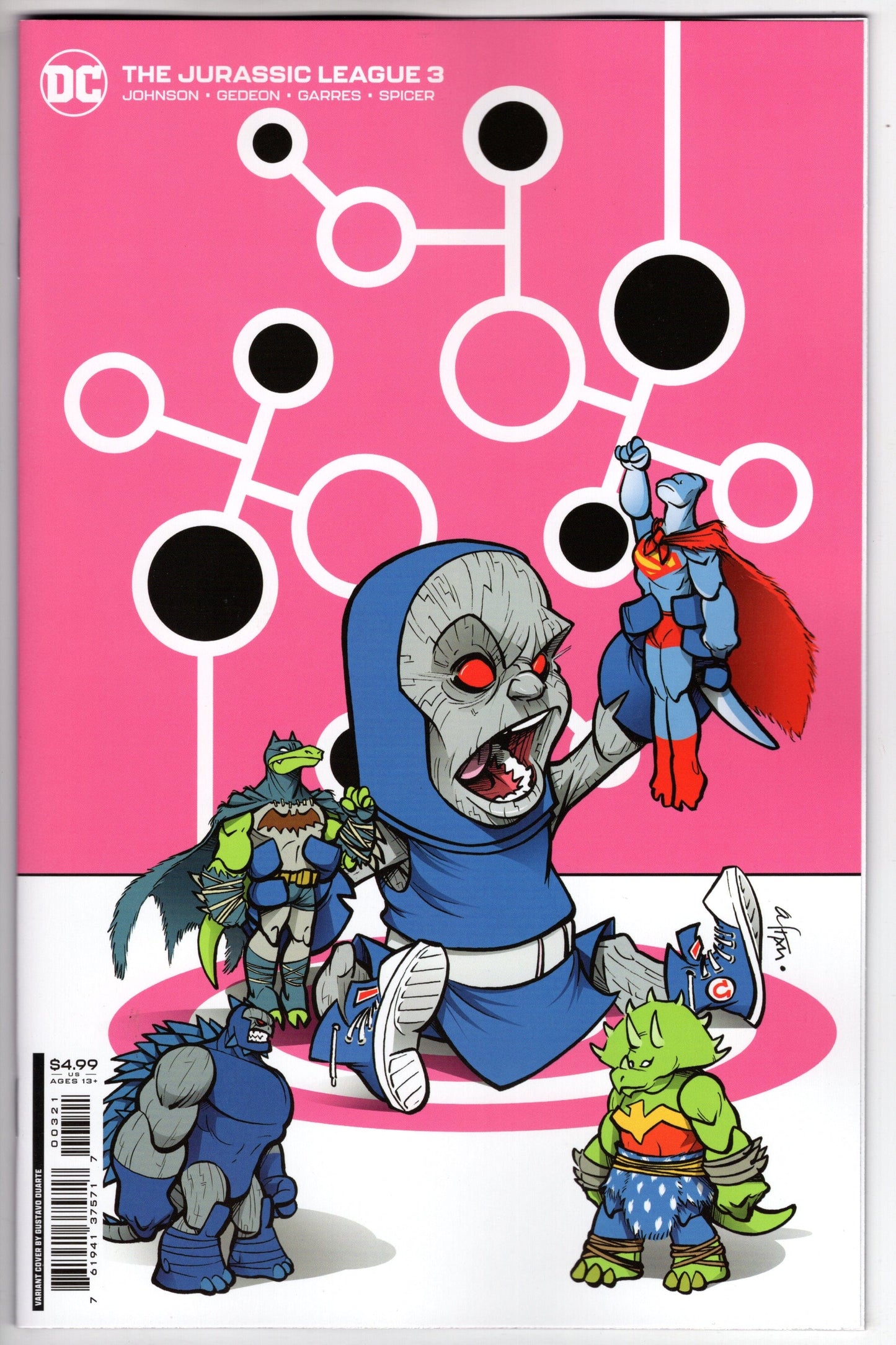 DC Comics COMIC BOOK Jurassic League #3 (Of 6) Cover B Gustavo Duarte Card Stock Variant