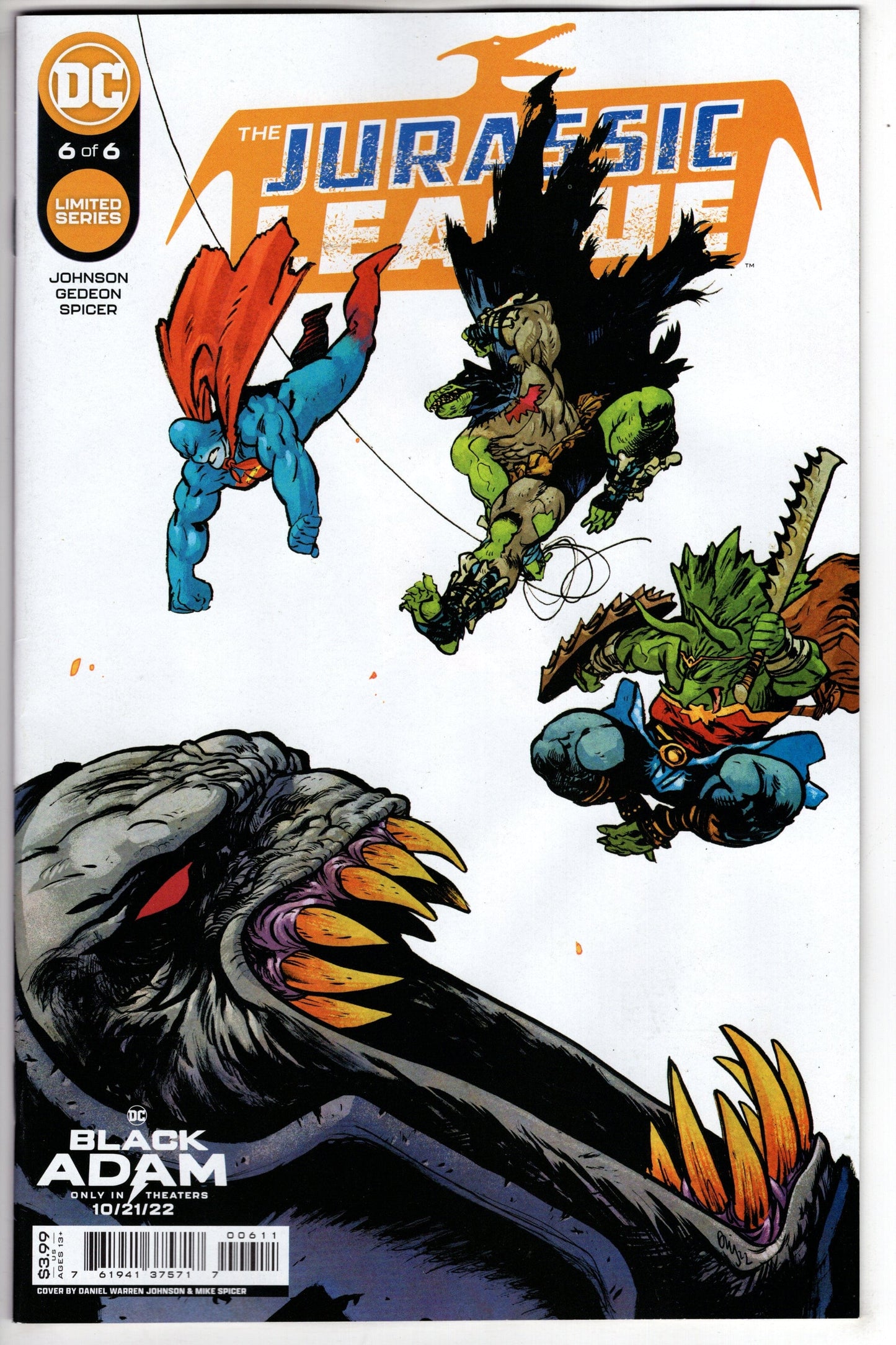 DC Comics COMIC BOOK Jurassic League #6 (Of 6) Cover A Daniel Warren Johnson