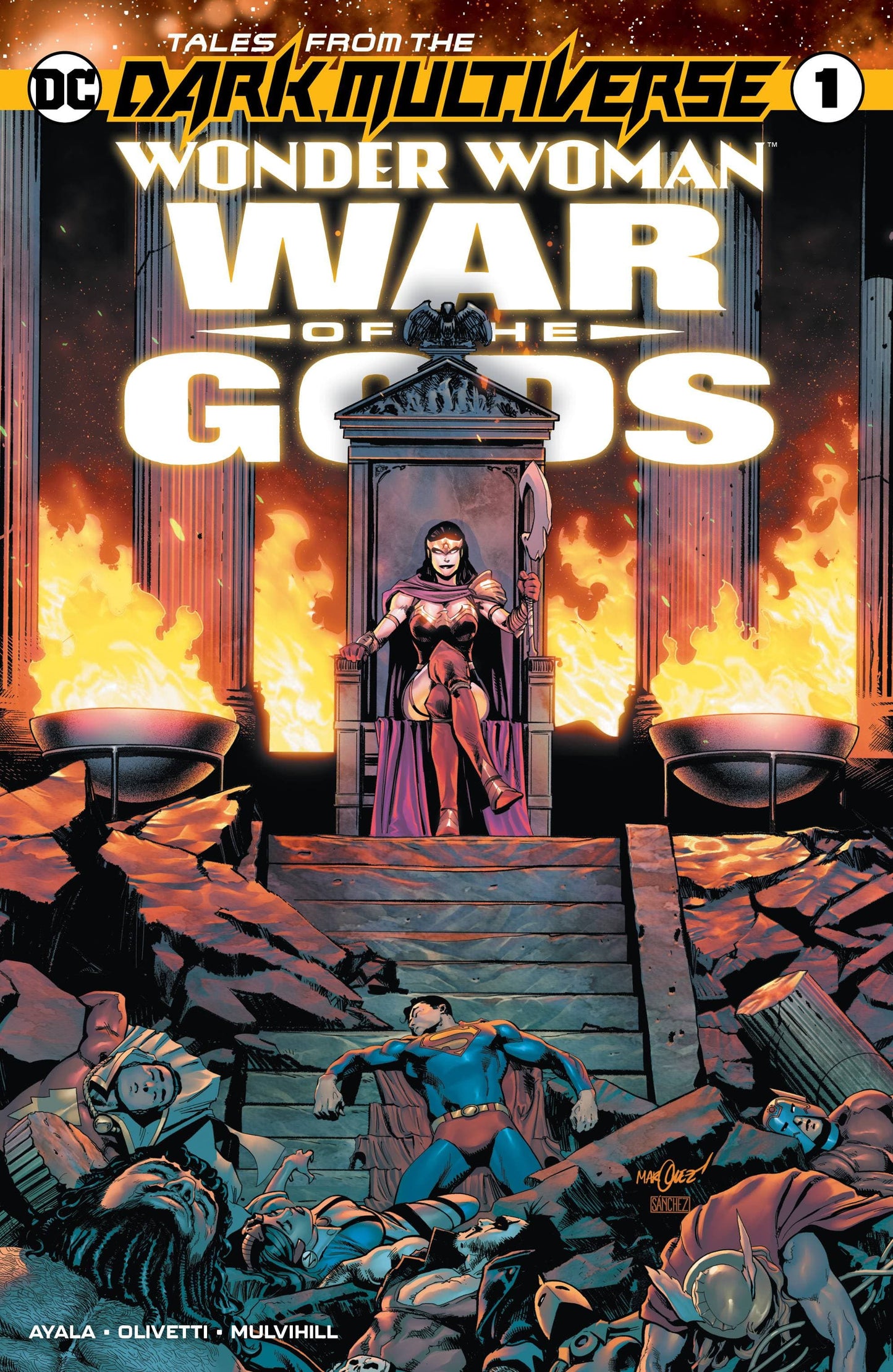 DC COMICS COMIC BOOK TALES OF THE DARK MULTIVERSE WONDER WOMAN WAR OT GODS #1(Stock Image)