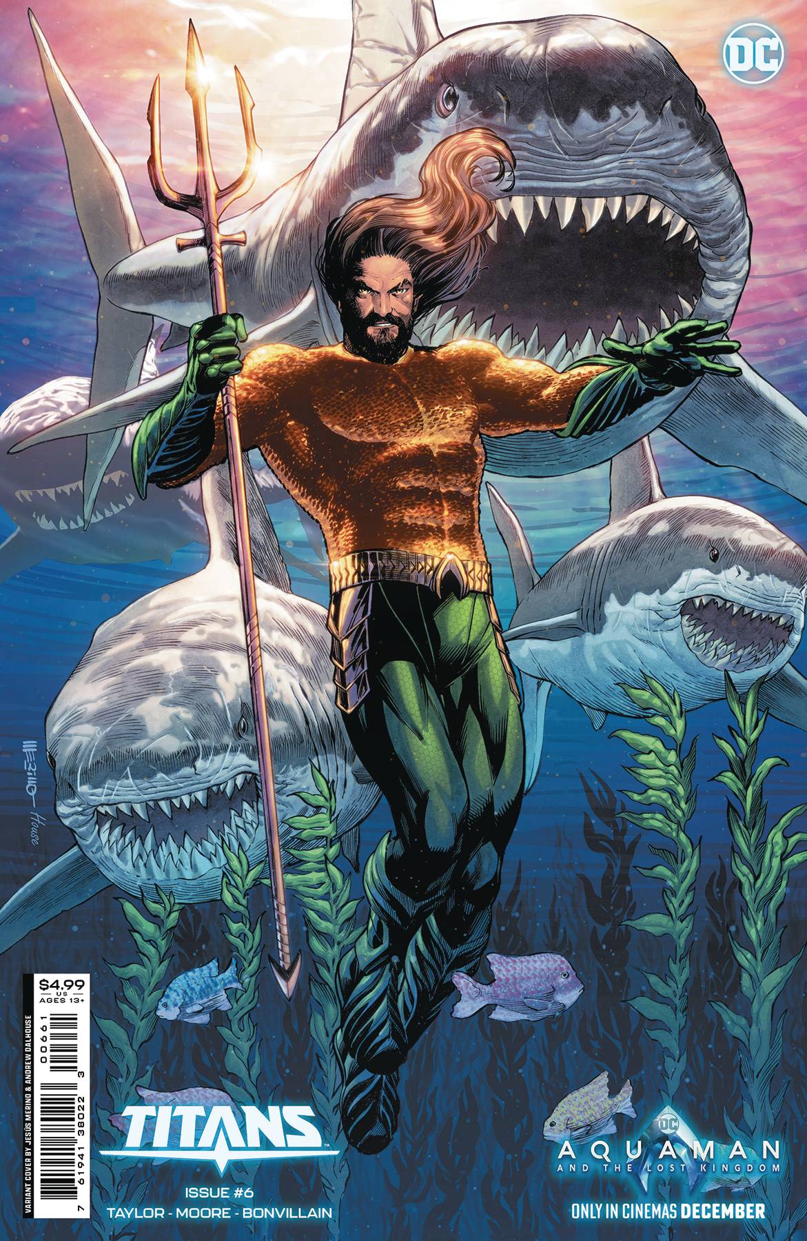 DC COMICS COMIC BOOK TITANS #6 CVR D MERINO AQUAMAN AND THE LOST KINGDOM CSV