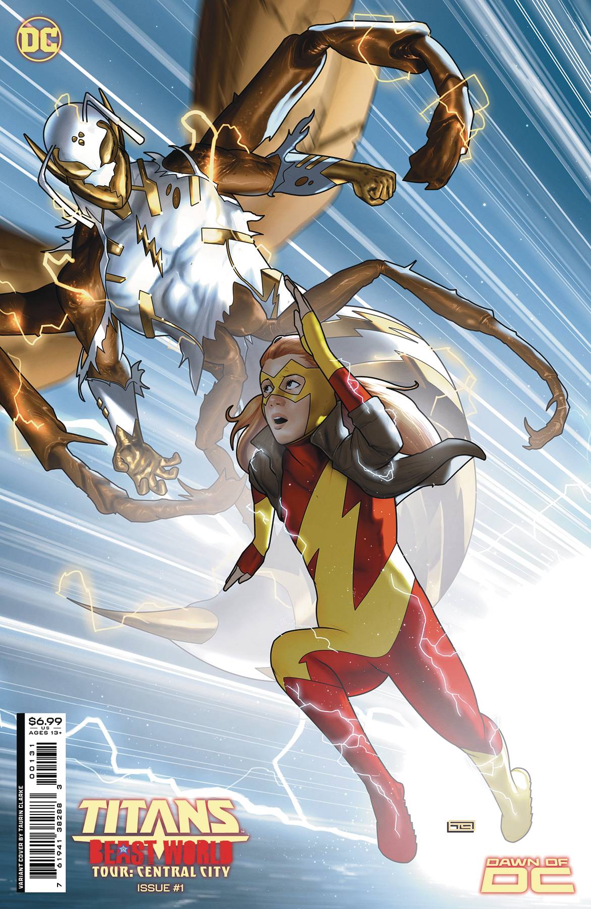 DC COMICS COMIC BOOK TITANS BEAST WORLD TOUR CENTRAL CITY #1 OS CVR C CLARKE CSV