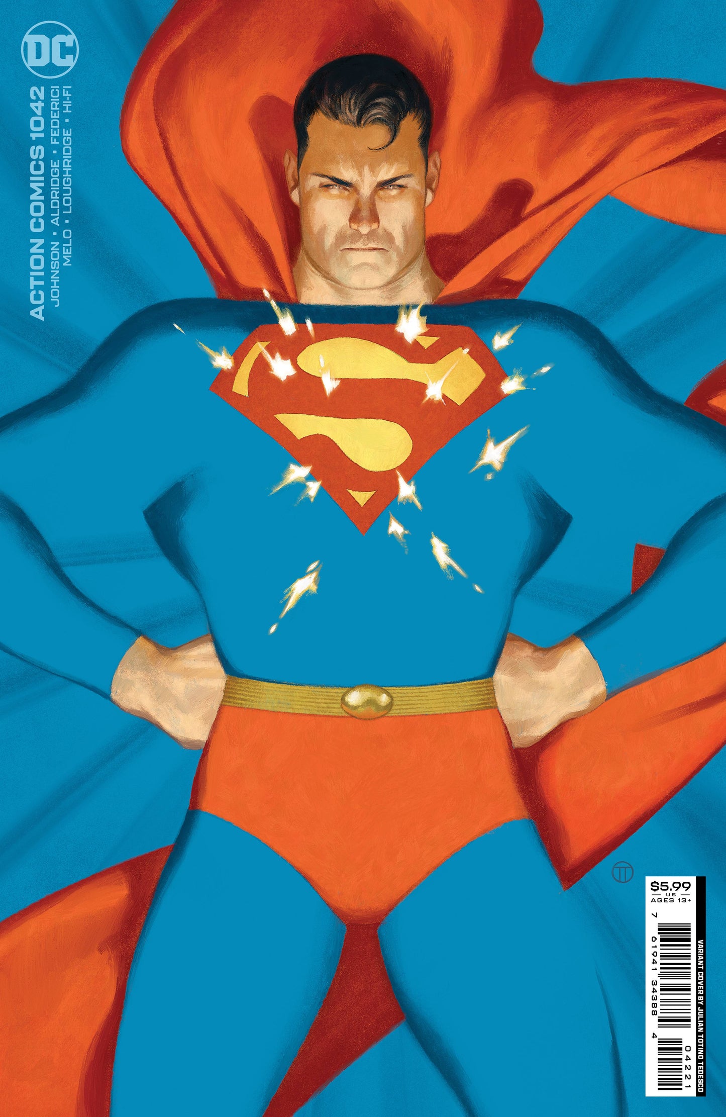 DC COMICS COMIC BOOK VF/NM ACTION COMICS #1042 CVR B TEDESCO CARD STOCK VAR