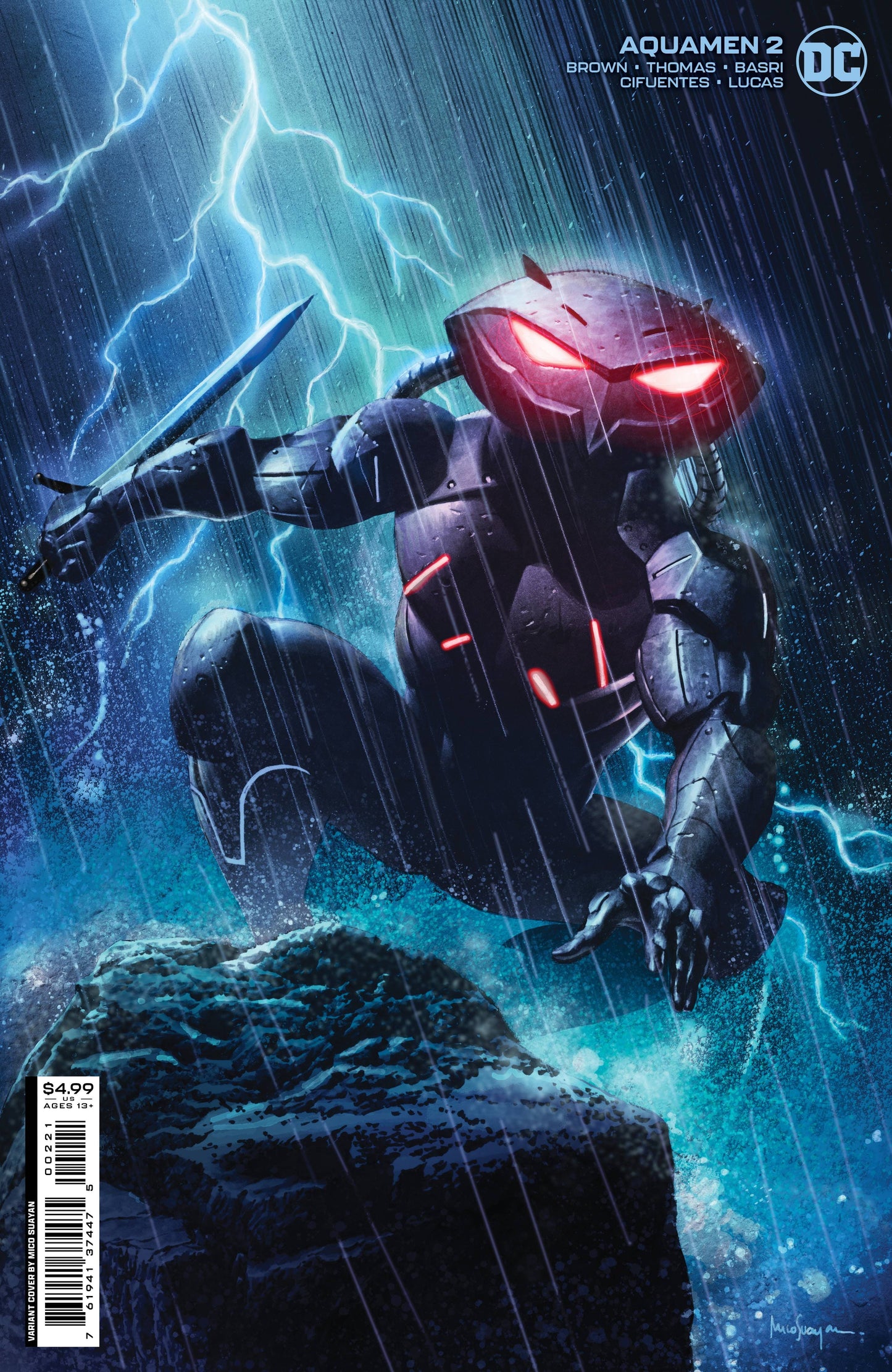 DC COMICS COMIC BOOK VF/NM AQUAMEN #2 CVR B SUAYAN CARD STOCK VARIANT