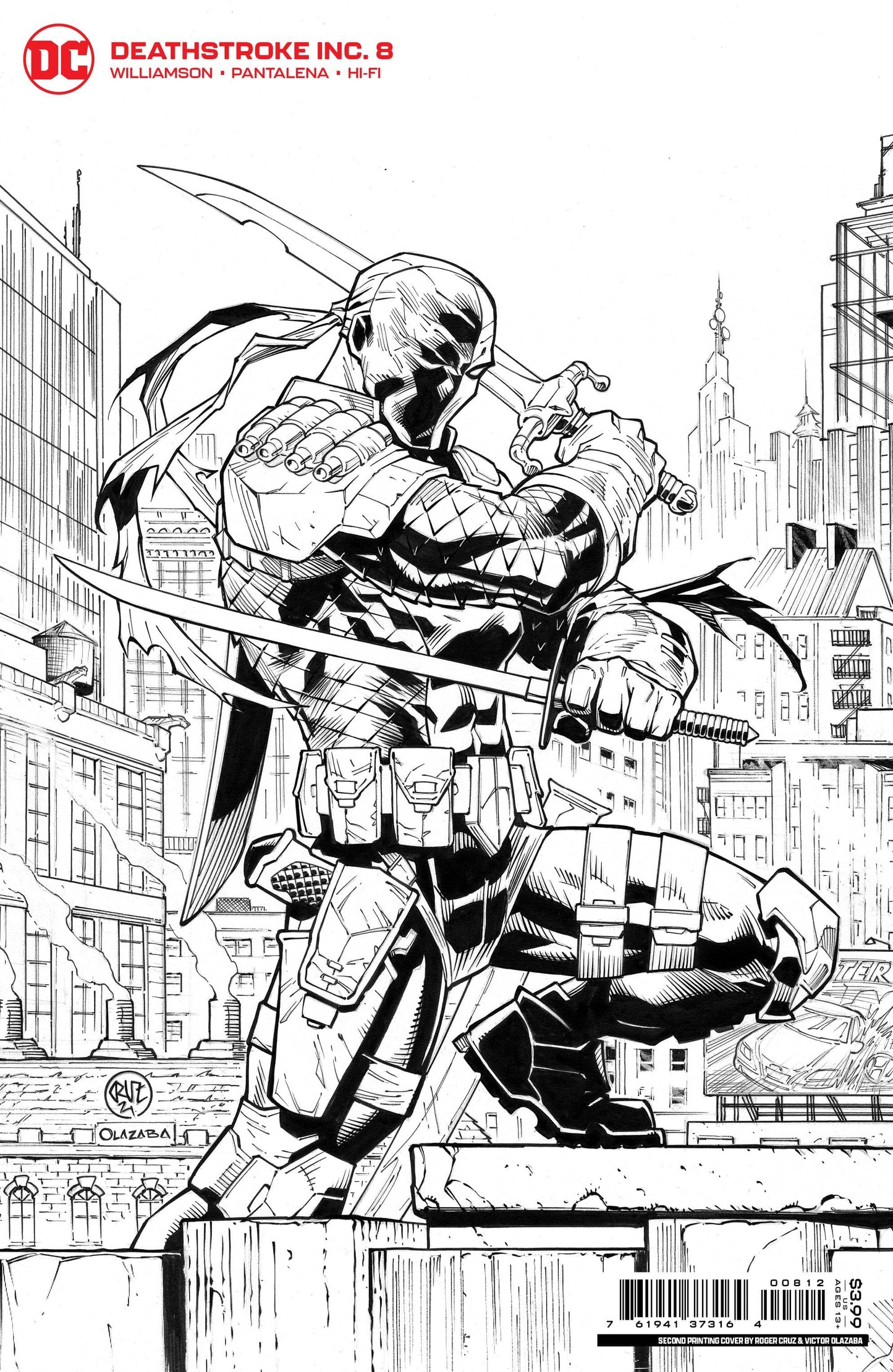 DC COMICS COMIC BOOK VF/NM DEATHSTROKE INC #8 2ND PTG VARIANT