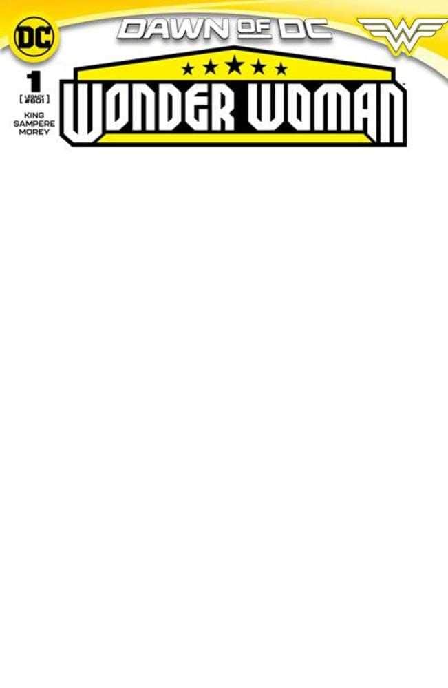 DC Comics COMIC BOOK Wonder Woman #1 Cover E Blank Card Stock Variant