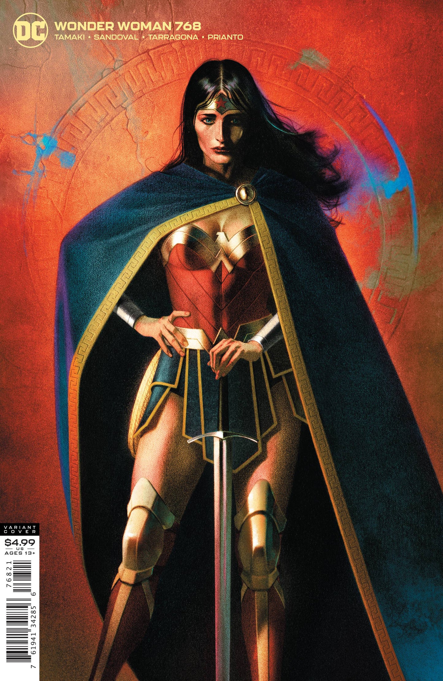 DC COMICS COMIC BOOK WONDER WOMAN #768 CARD STOCK JOSHUA MIDDLETON VAR ED
