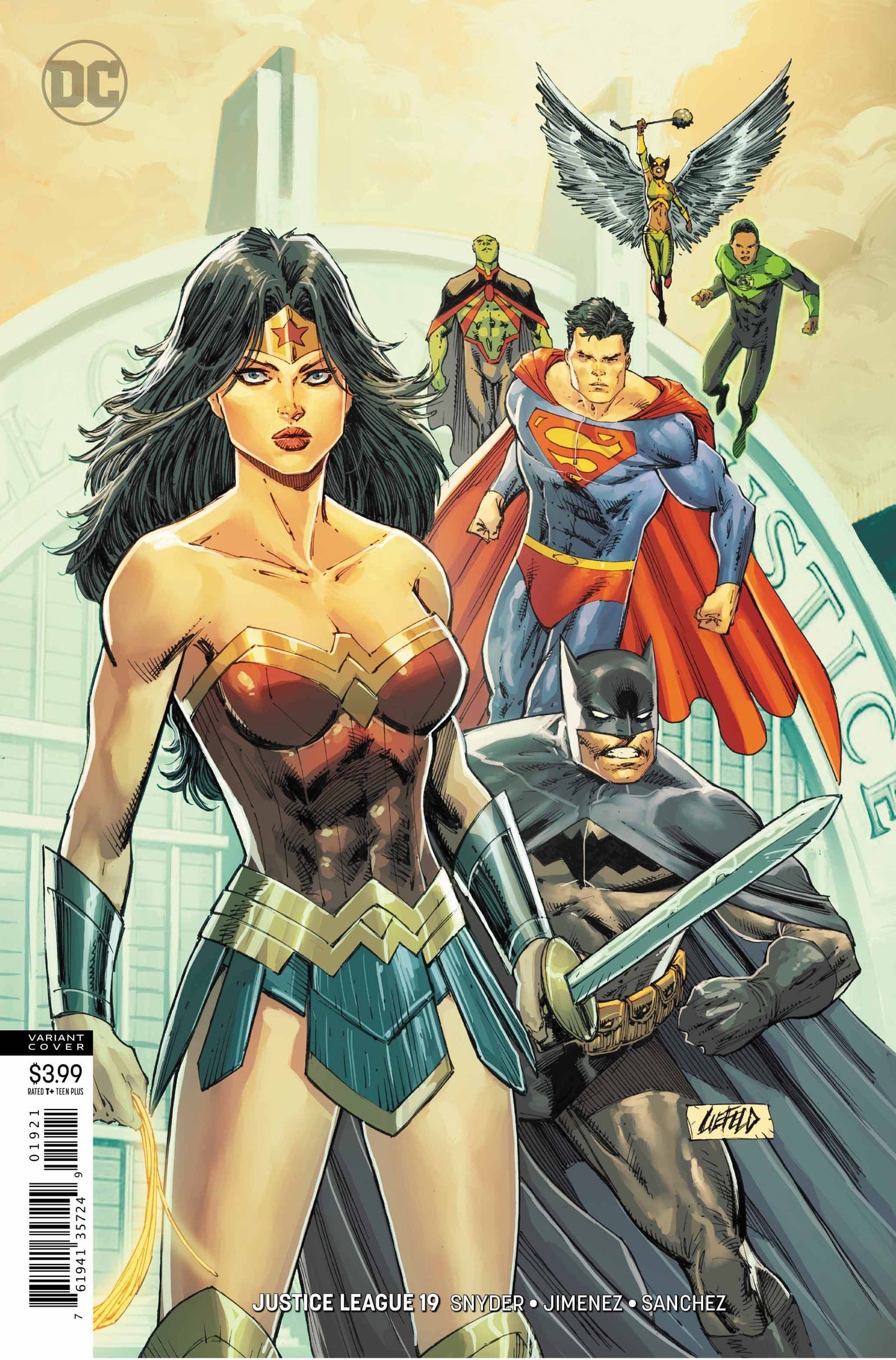 DC COMICS JUSTICE LEAGUE #19 VAR ED