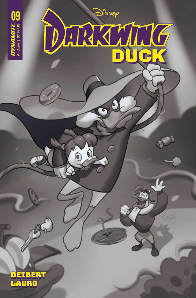 DYNAMITE COMIC BOOK Darkwing Duck #9 Cover G 10 Copy Variant Edition Leirix Black & White