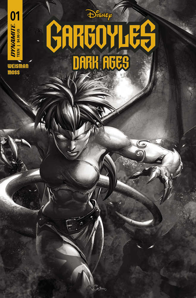 DYNAMITE COMIC BOOK Gargoyles Dark Ages #1 Cover J 10 Copy Crain Black & White