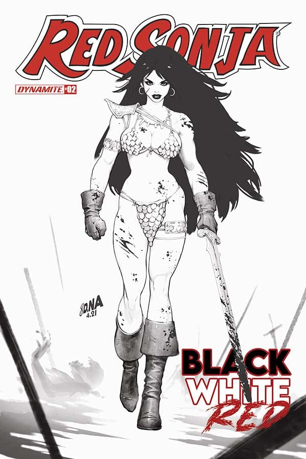 DYNAMITE COMIC BOOK RED SONJA BLACK WHITE RED #2 CVR F 20 COPY INCV NAKAYAMA LIN